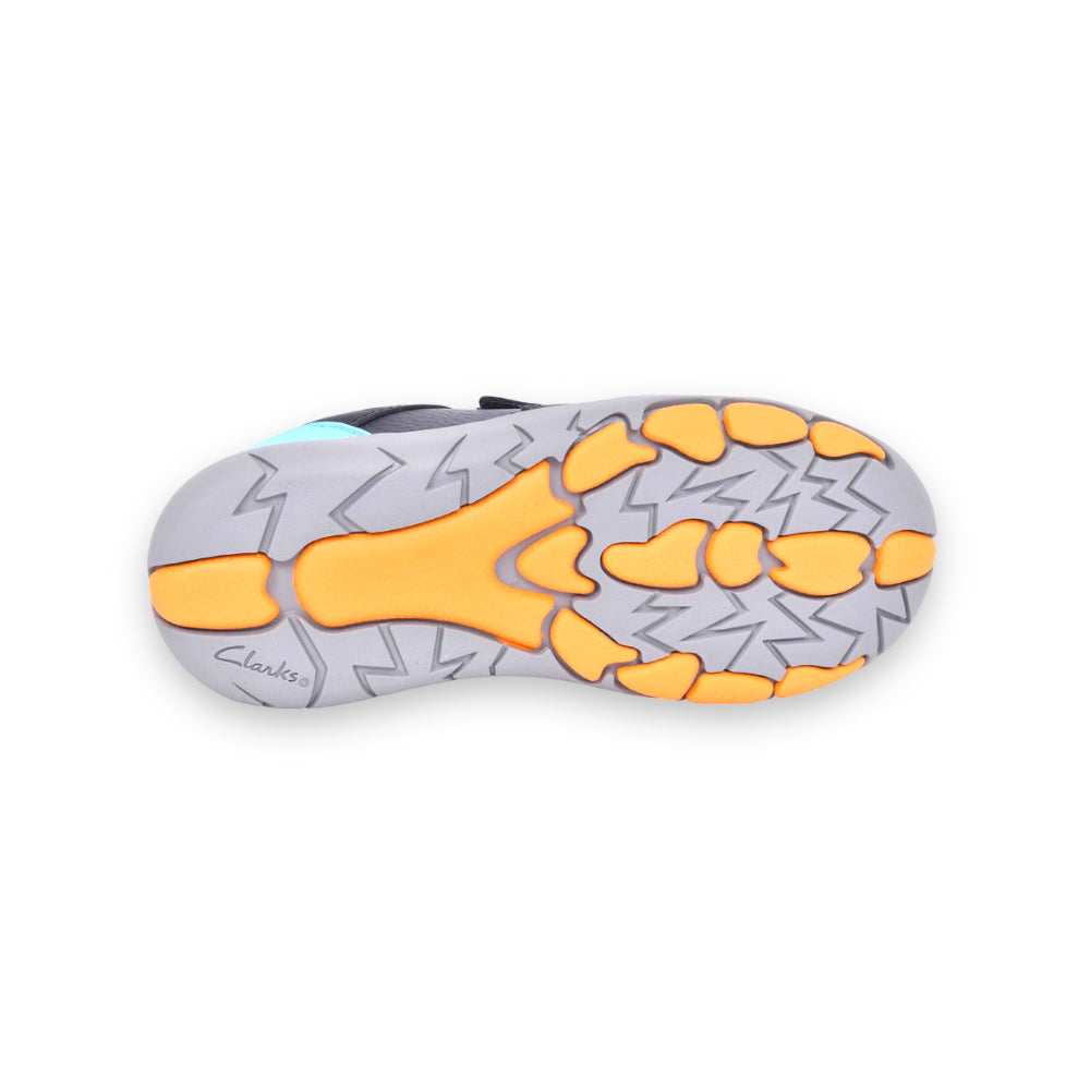 Clarks  - Navy & Orange - Rex Quest T