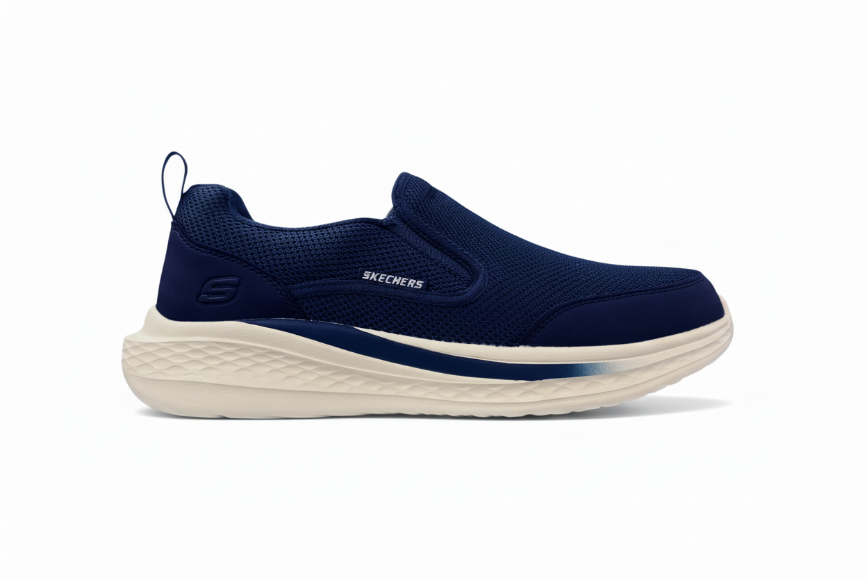 Darker navy upper Skechers slip-on photo 1