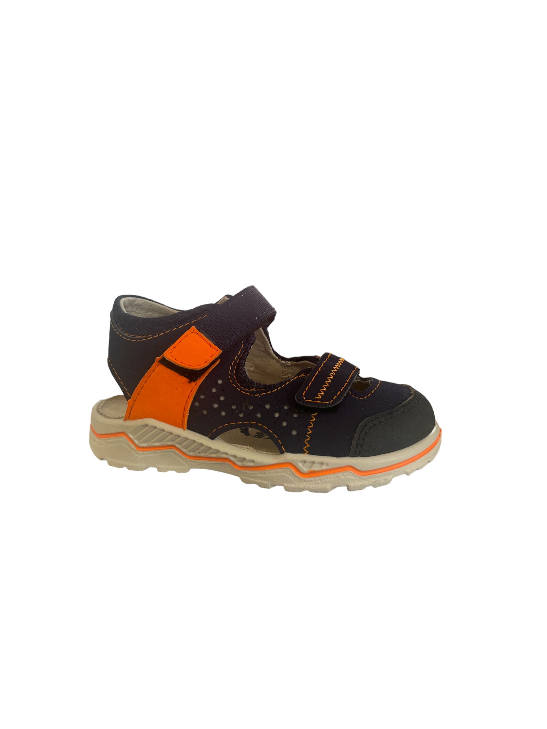 Ricosta - Boys closed toe sandal navy/orange - Dobby