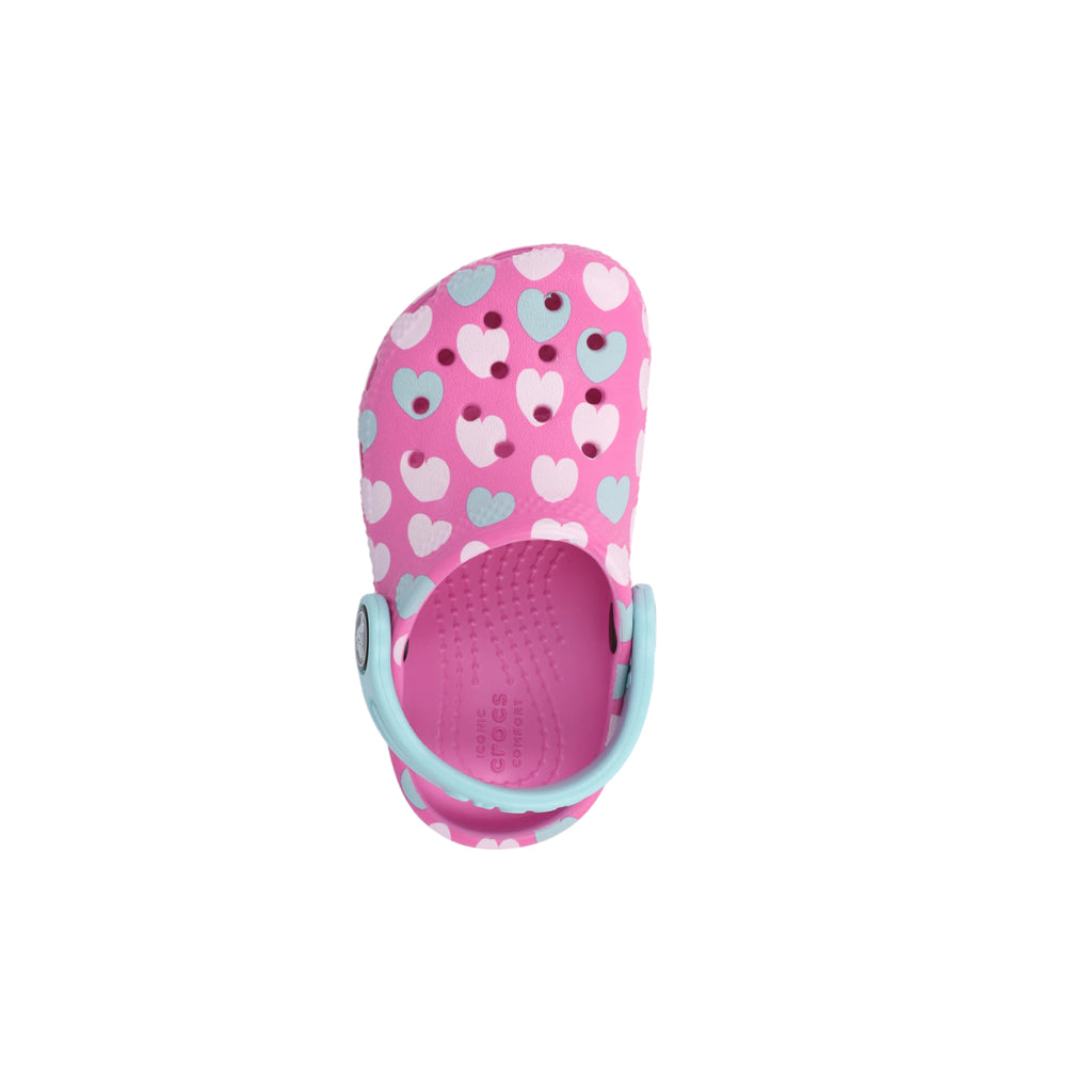 Crocs - Girls taffy pink heart crocs