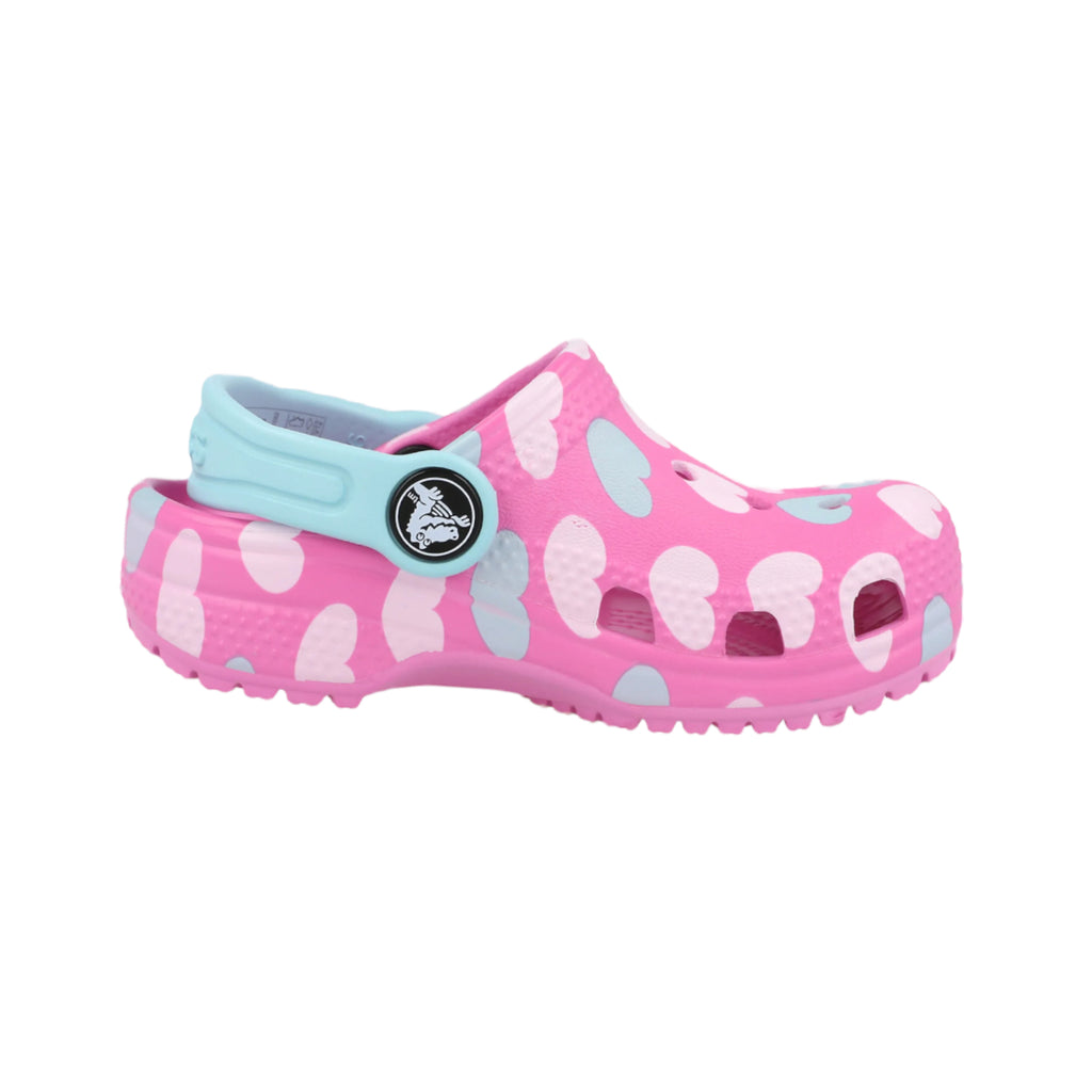 Crocs - Girls taffy pink heart crocs