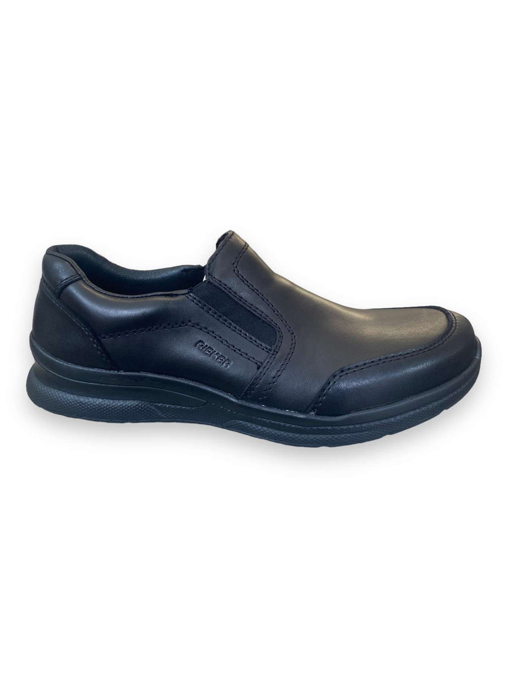 Rieker - Mens black slip on - extra wide