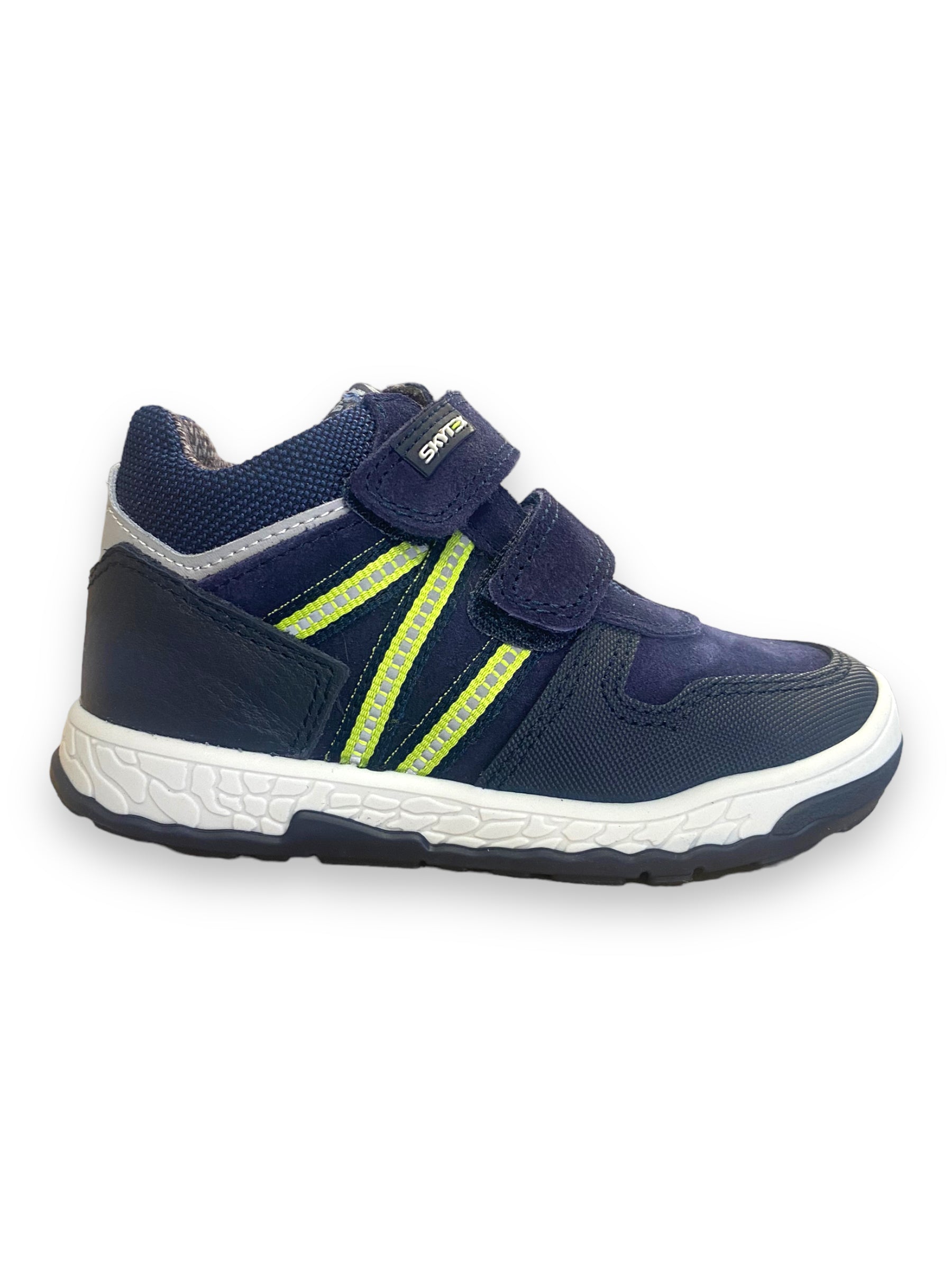 Pablosky - Boys navy/ green stripe boot - 512226