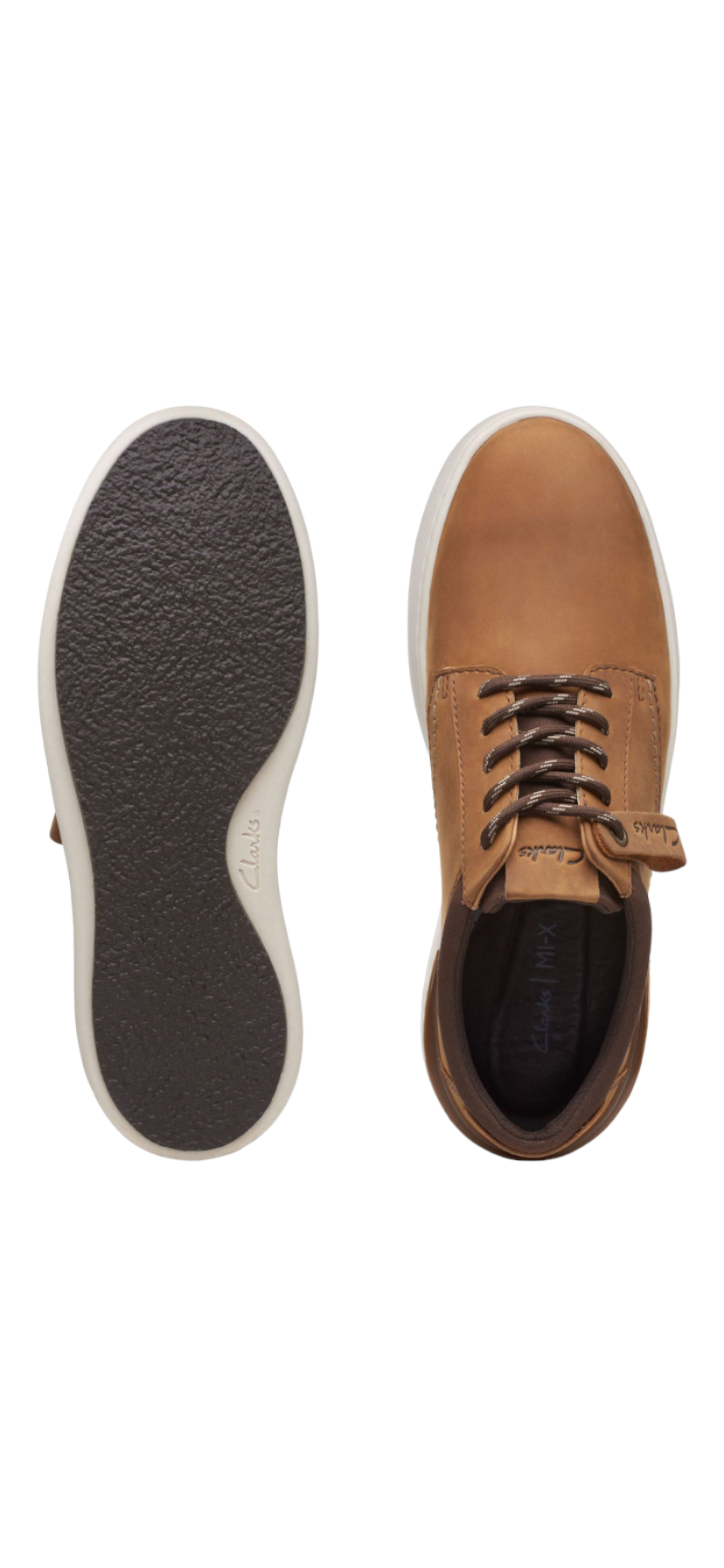 Clarks - Mens tan shoe - CourtLiteDerby