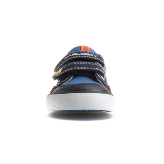 Pablosky - Boys Navy/Red Leather insole Trainer - 971520
