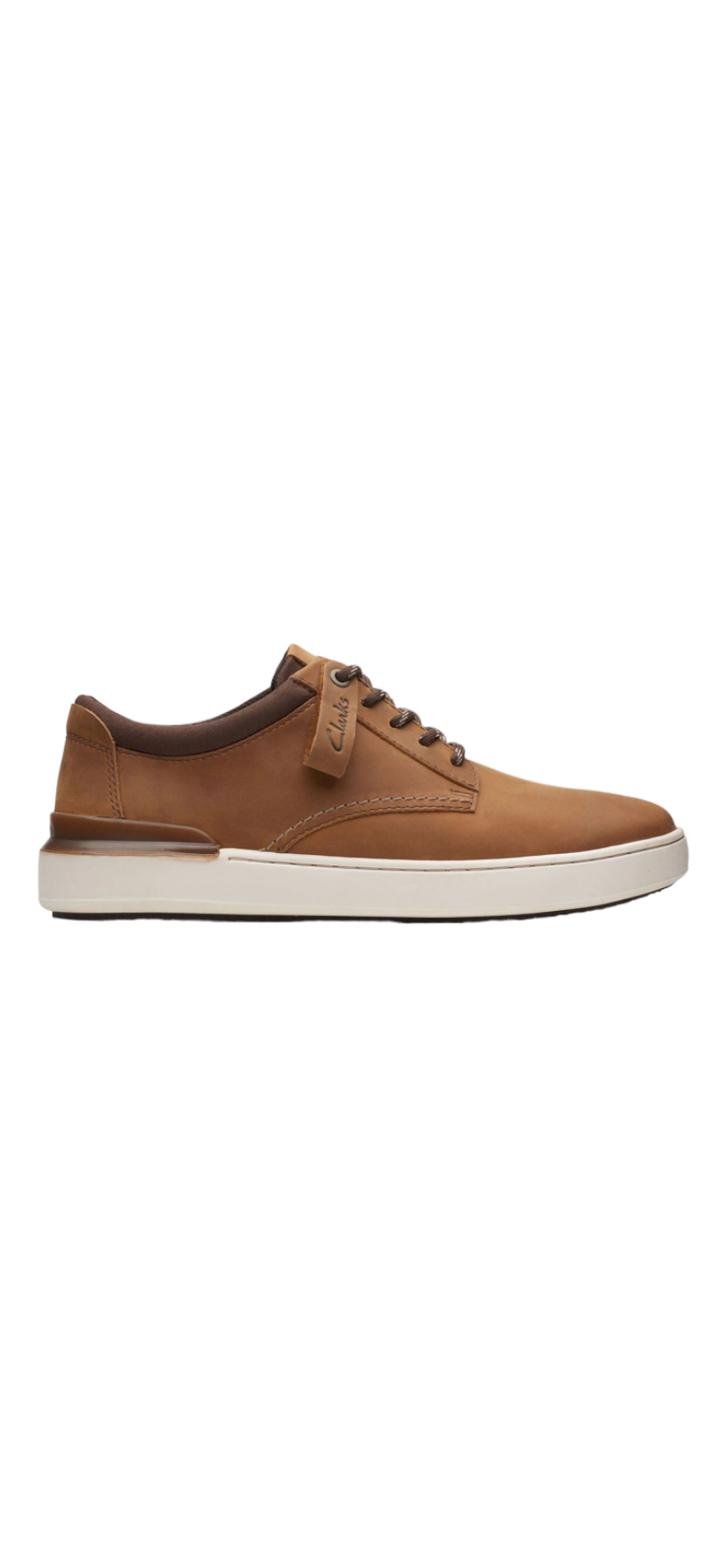 Clarks - Mens tan shoe - CourtLiteDerby