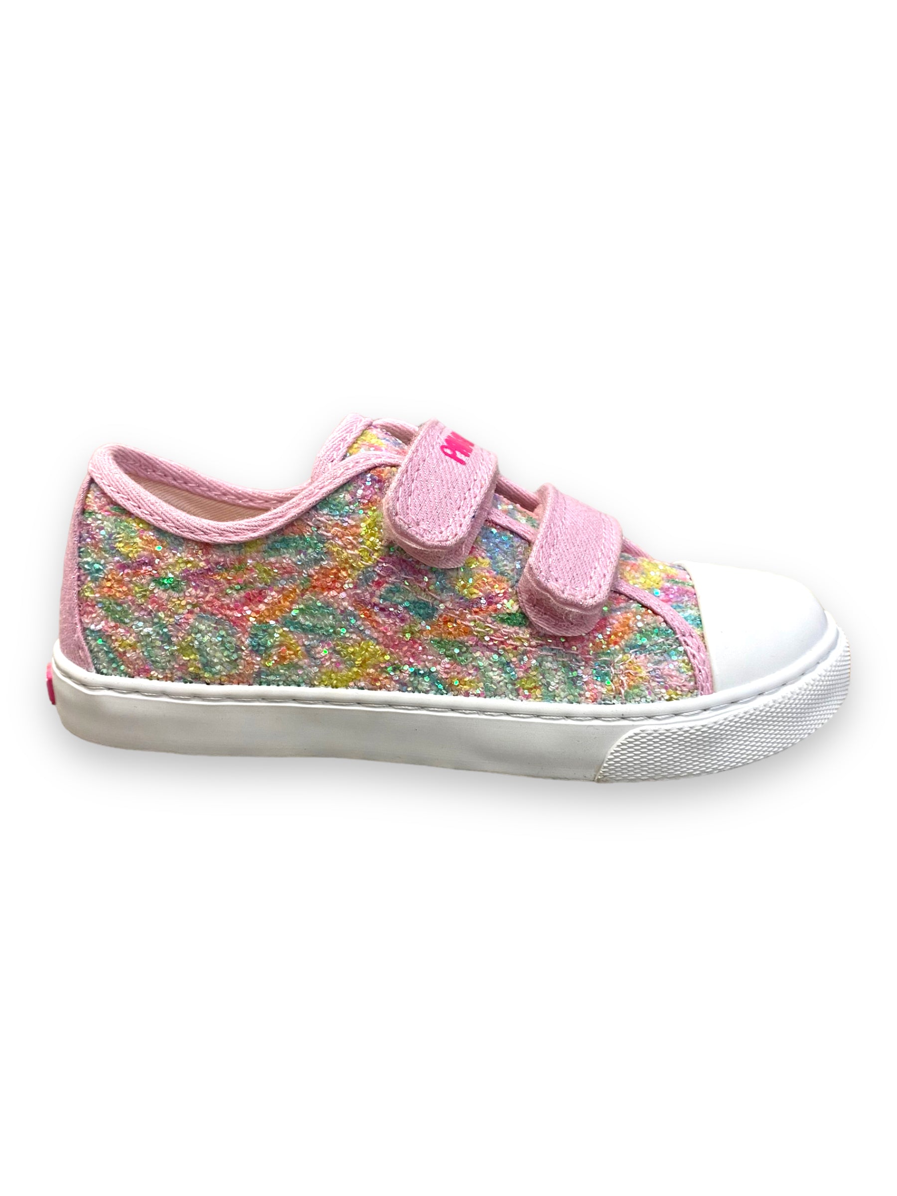 Pablosky - Girls multi colour shoe - Canvas pink glitter