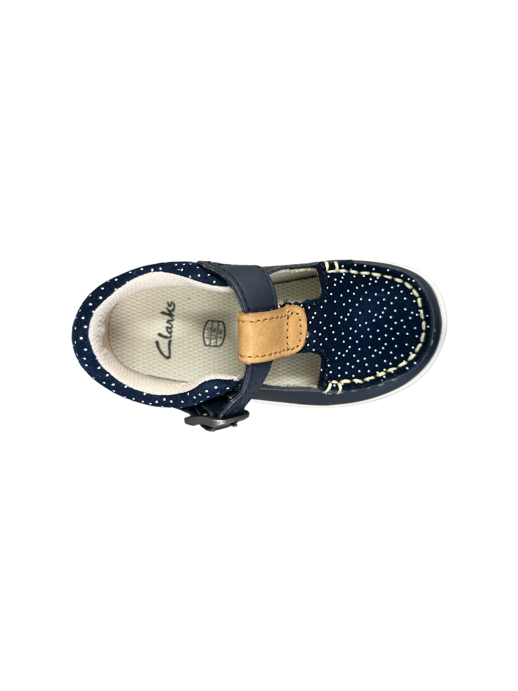 Clarks - Girls navy leather shoe - Cloud Rosa