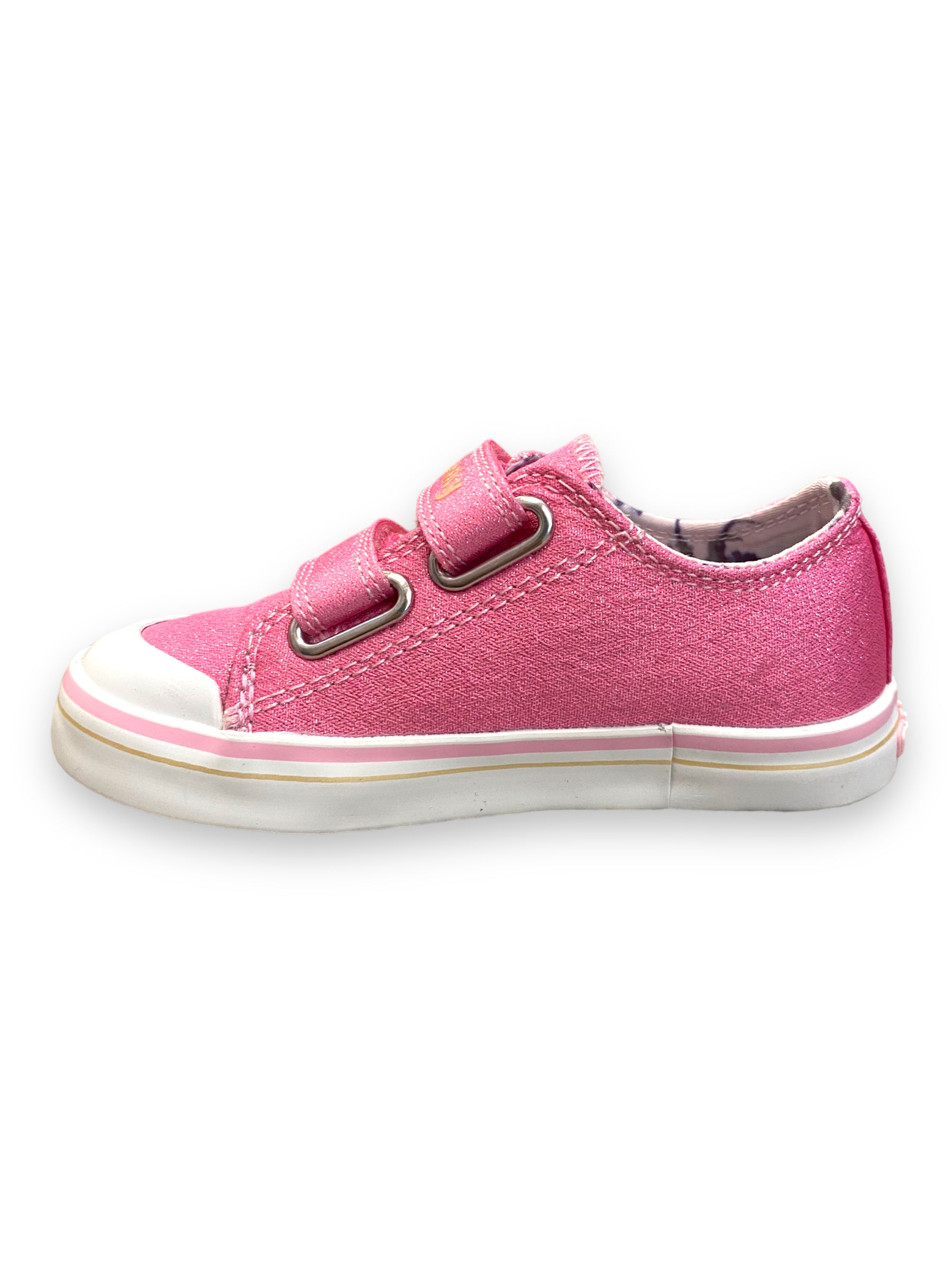 Pablosky - Girls pink canvas shoe - Canvas fucsia glitter