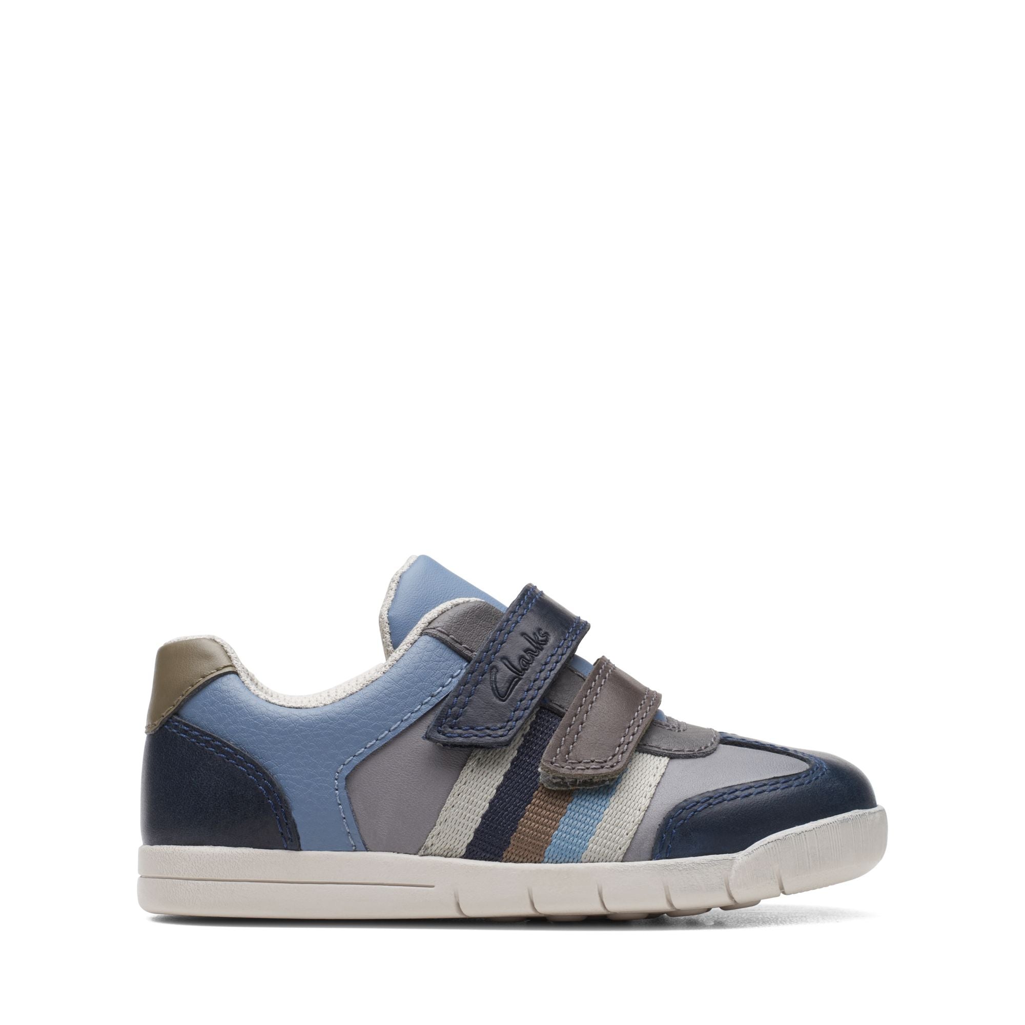 Clarks - Boys navy combi shoe - Den stripe