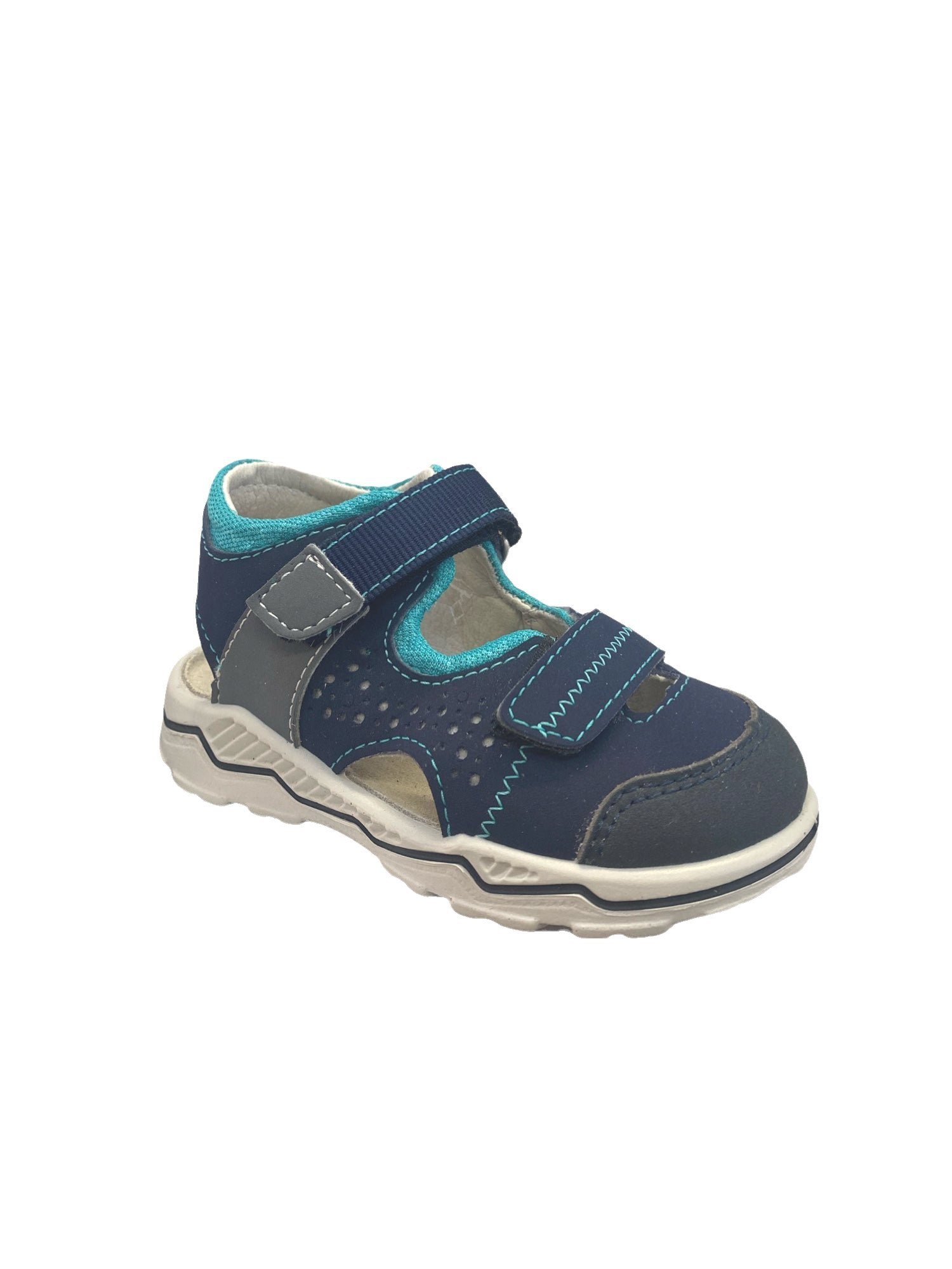 Ricosta - Boys - DOBBY- Navy & Aqua Closed-Toe Sandal