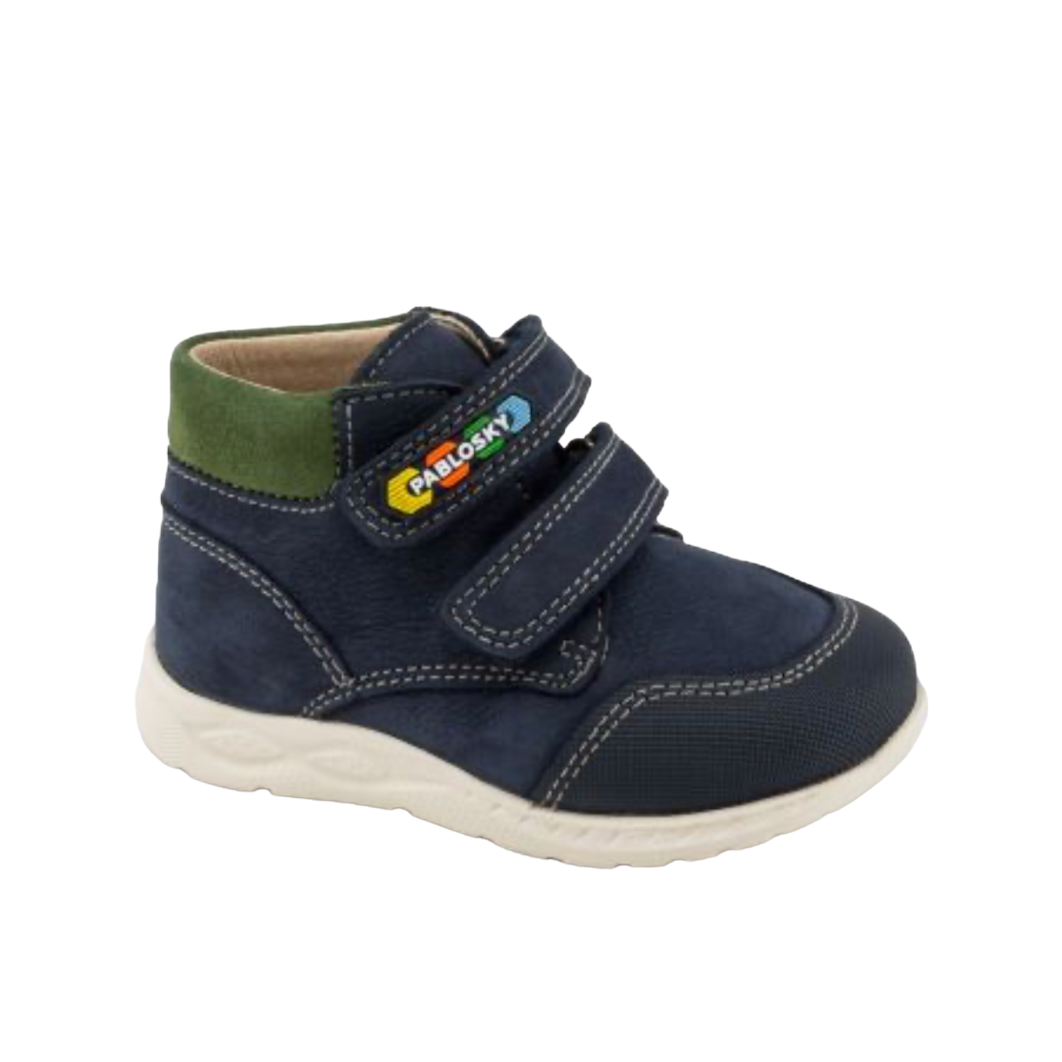 Pablosky- Boys navy/green boot - 022820