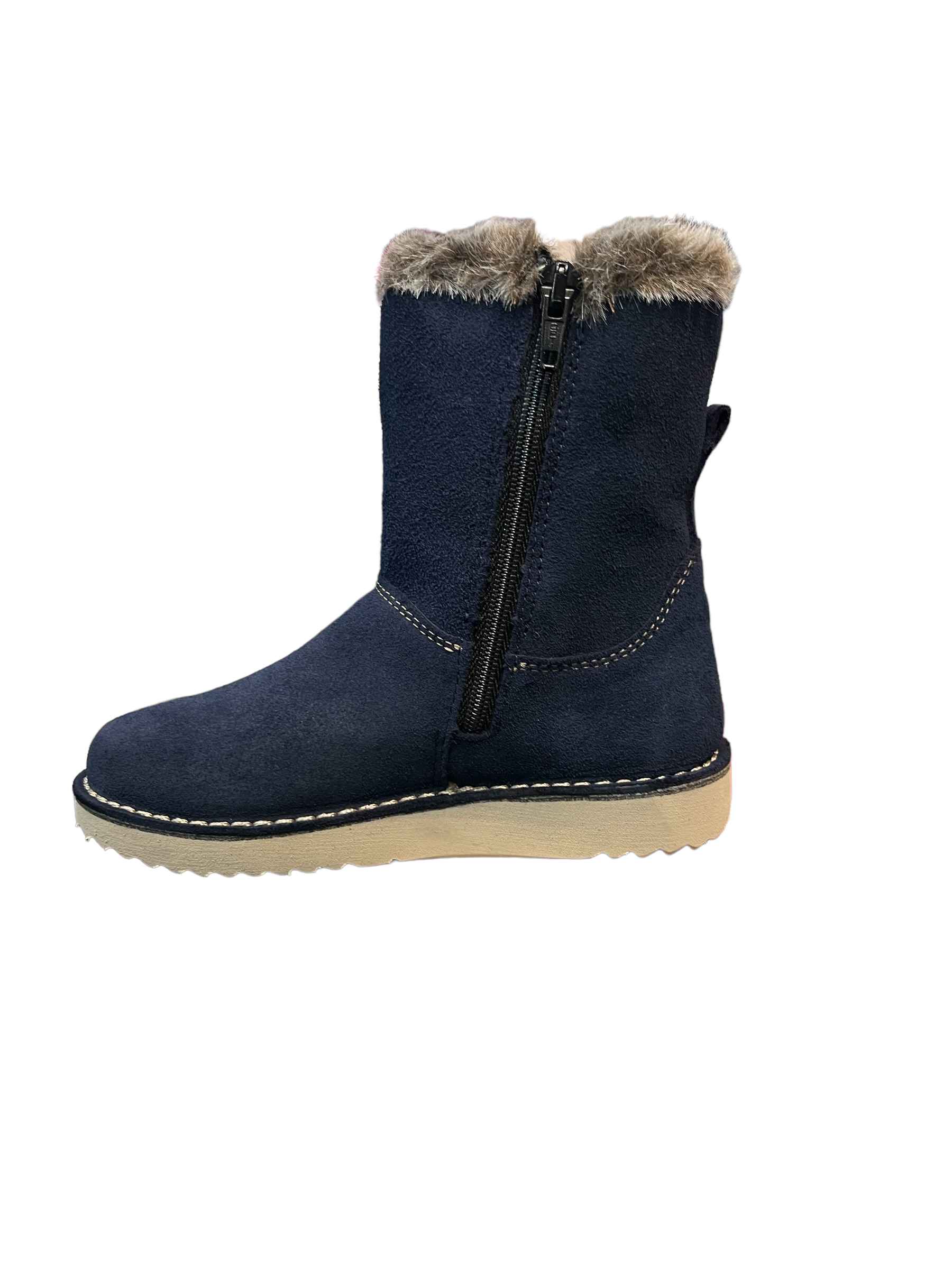Ricosta - Girls navy fur boot - Rimma
