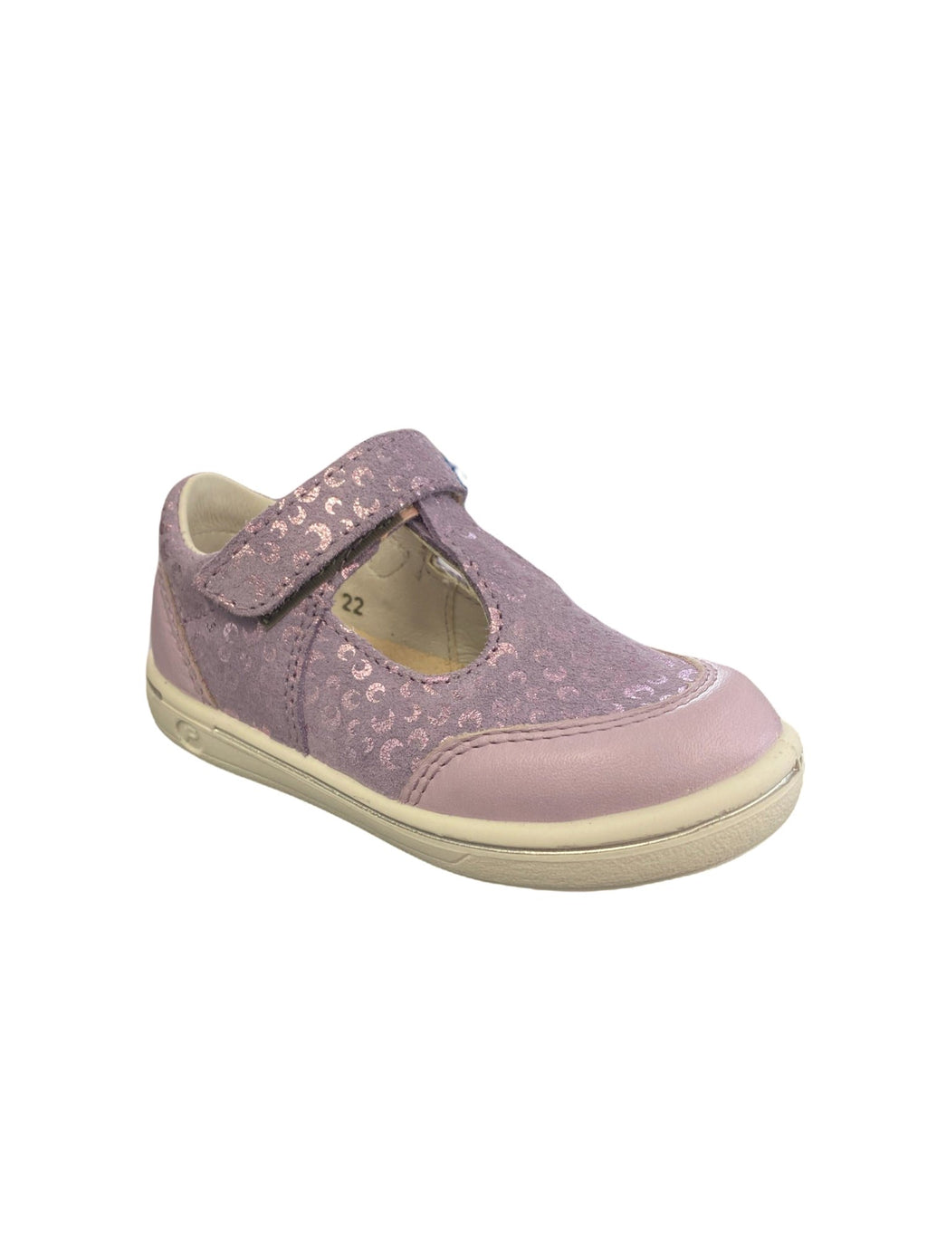 Ricosta- Girls- WINNY- Purple T-Bar Shoe- Moons