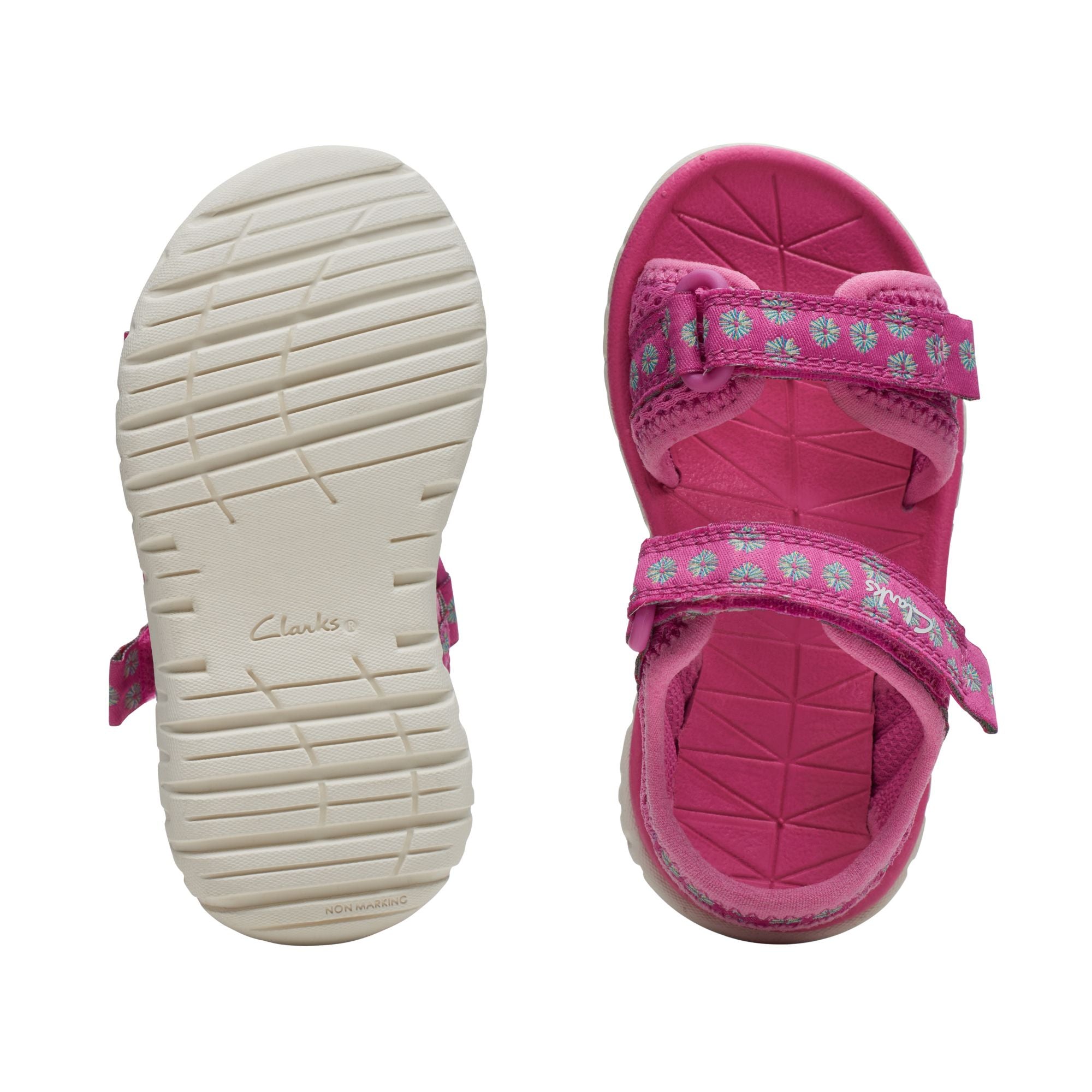 Clarks ladies pink sandals hotsell