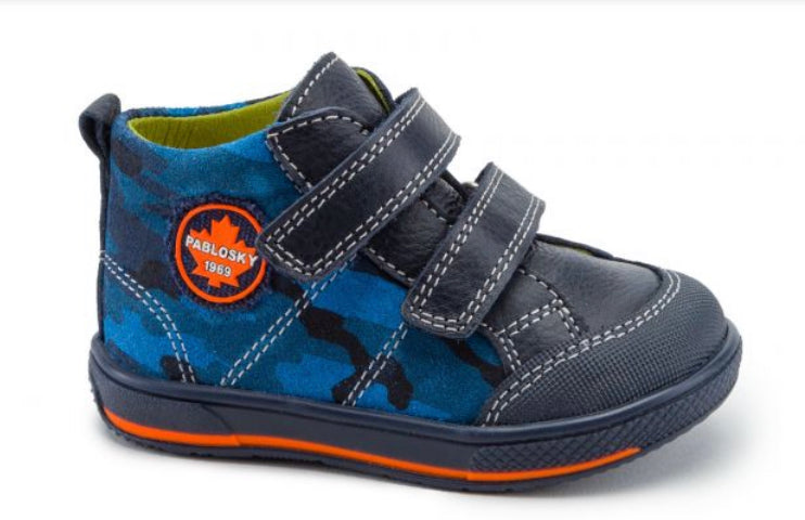 Pablosky - Boys Navy Blue Camo Boot - Pampas Oceano