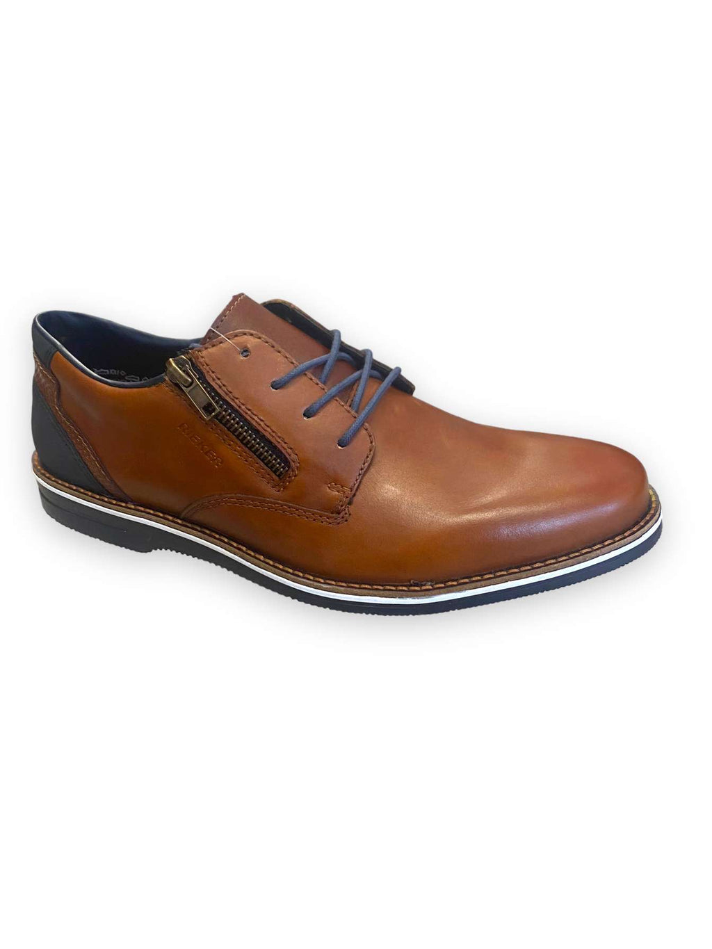 Rieker - Brown zip lace shoe - 12505-24