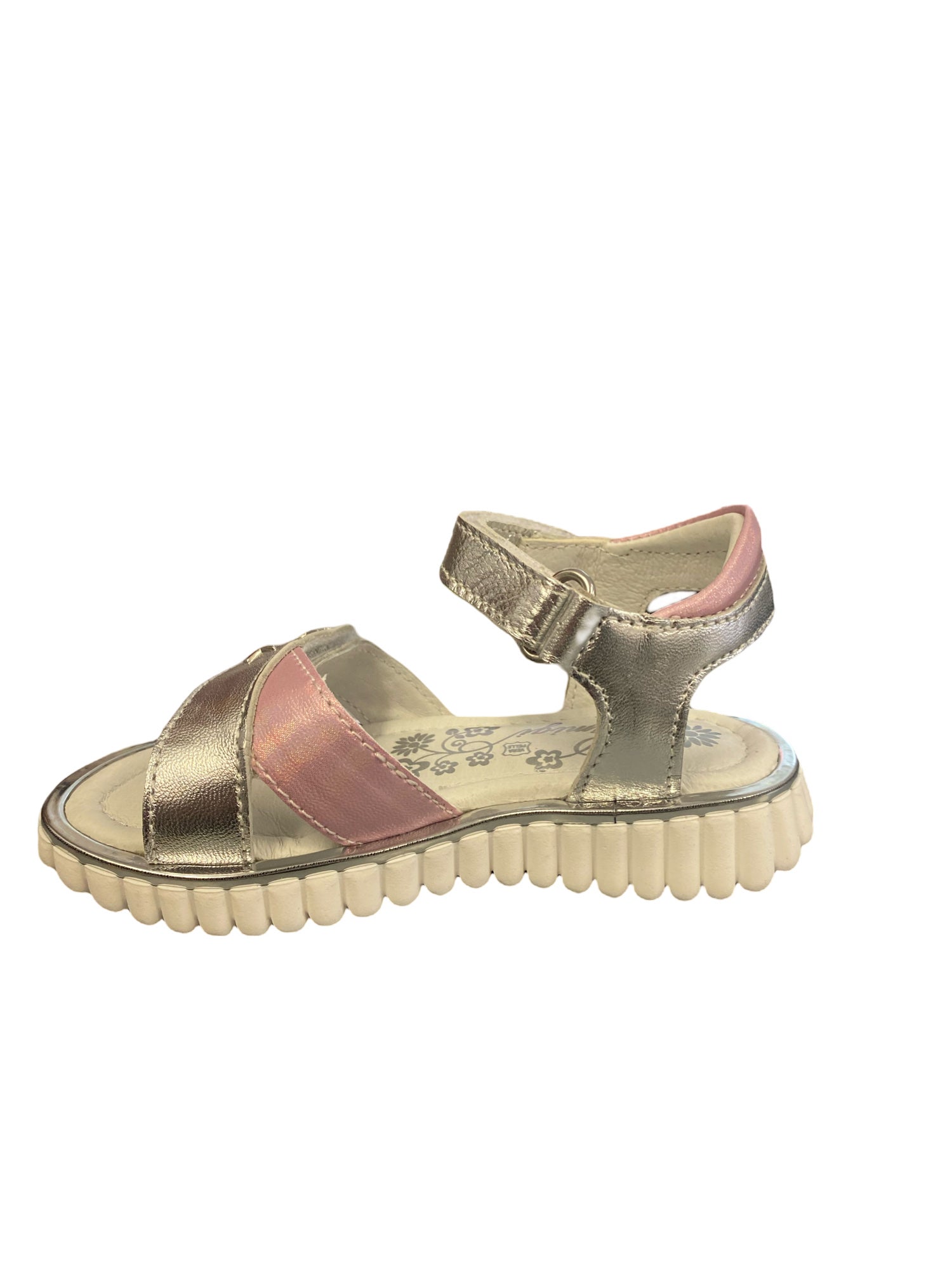 Primigi - Girls Sliver Sandal with Rainbow Strap