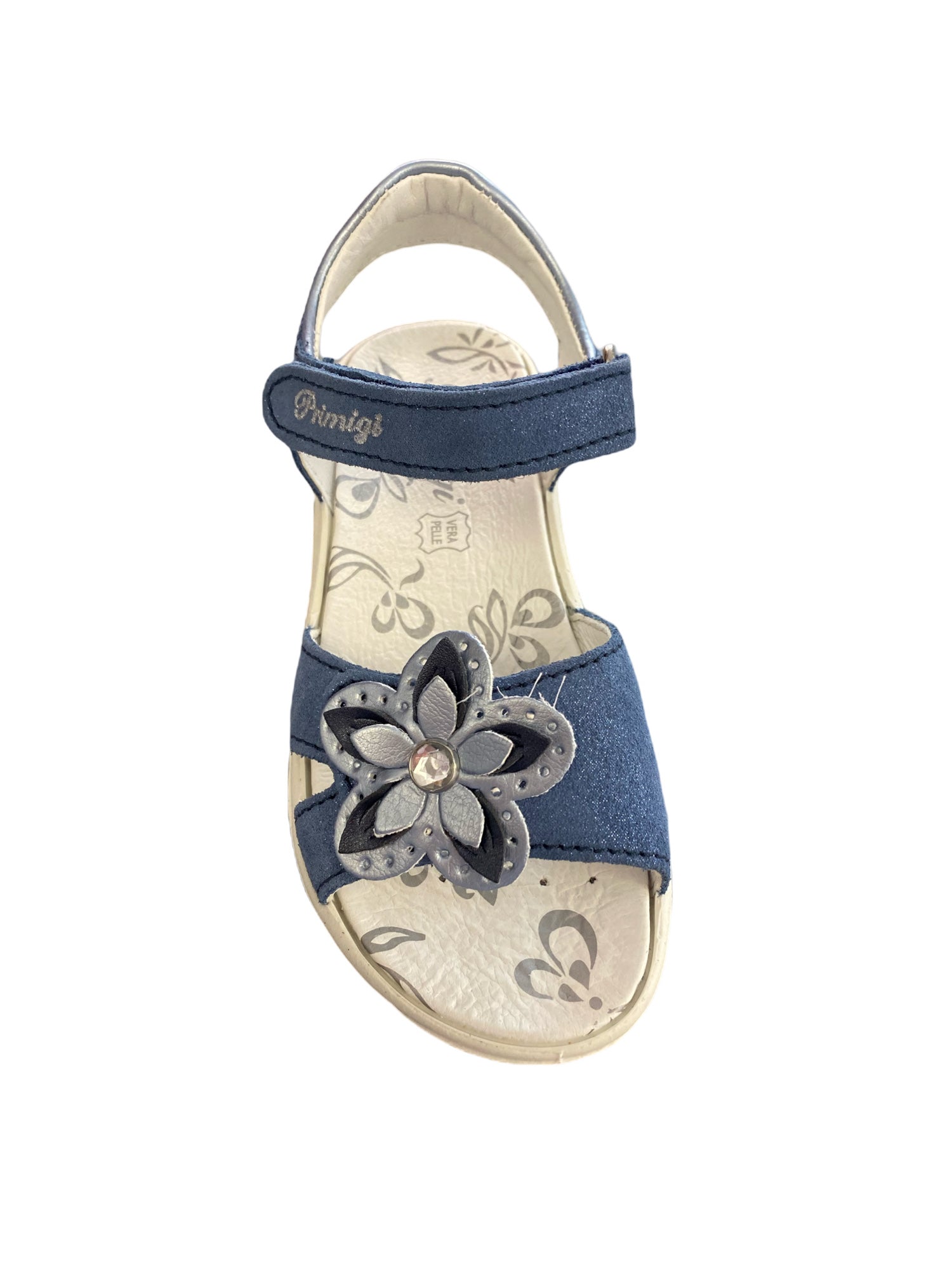 Primigi - Girls Demin Blue Sandel with Sparkle- Flower