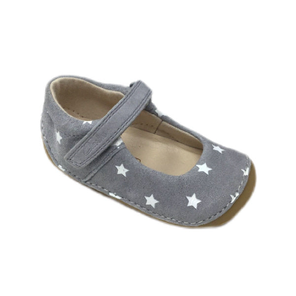 Clarks - Pre-Walker Grey Leather Tiny Mist T