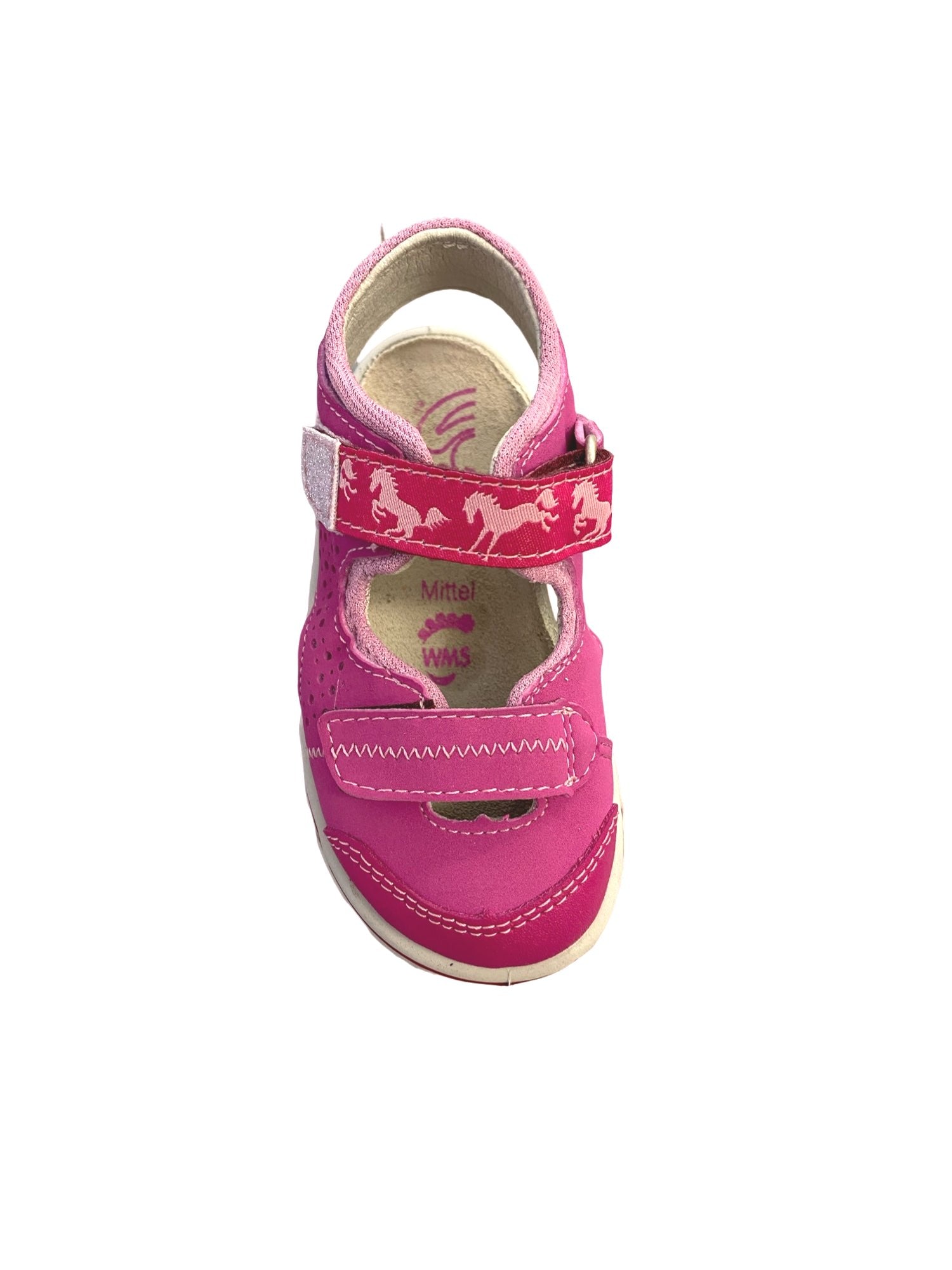 Ricosta - Girls - DOBBY - Pink Closed-Toe Sandal- Horse Detail