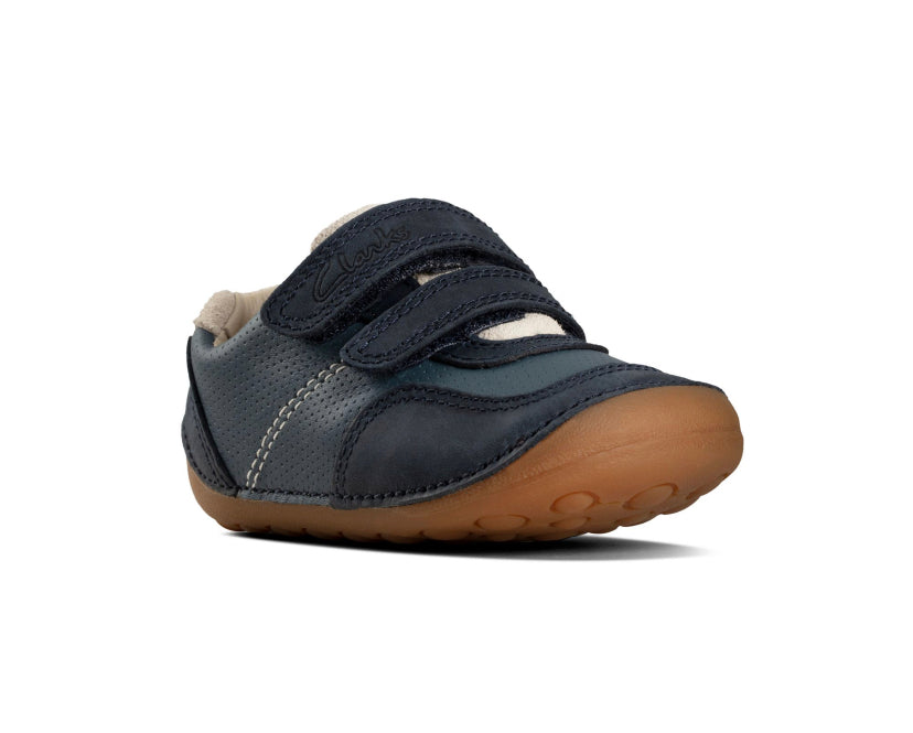 Clarks - Pre-Walker Blue Leather Tiny Dusk T