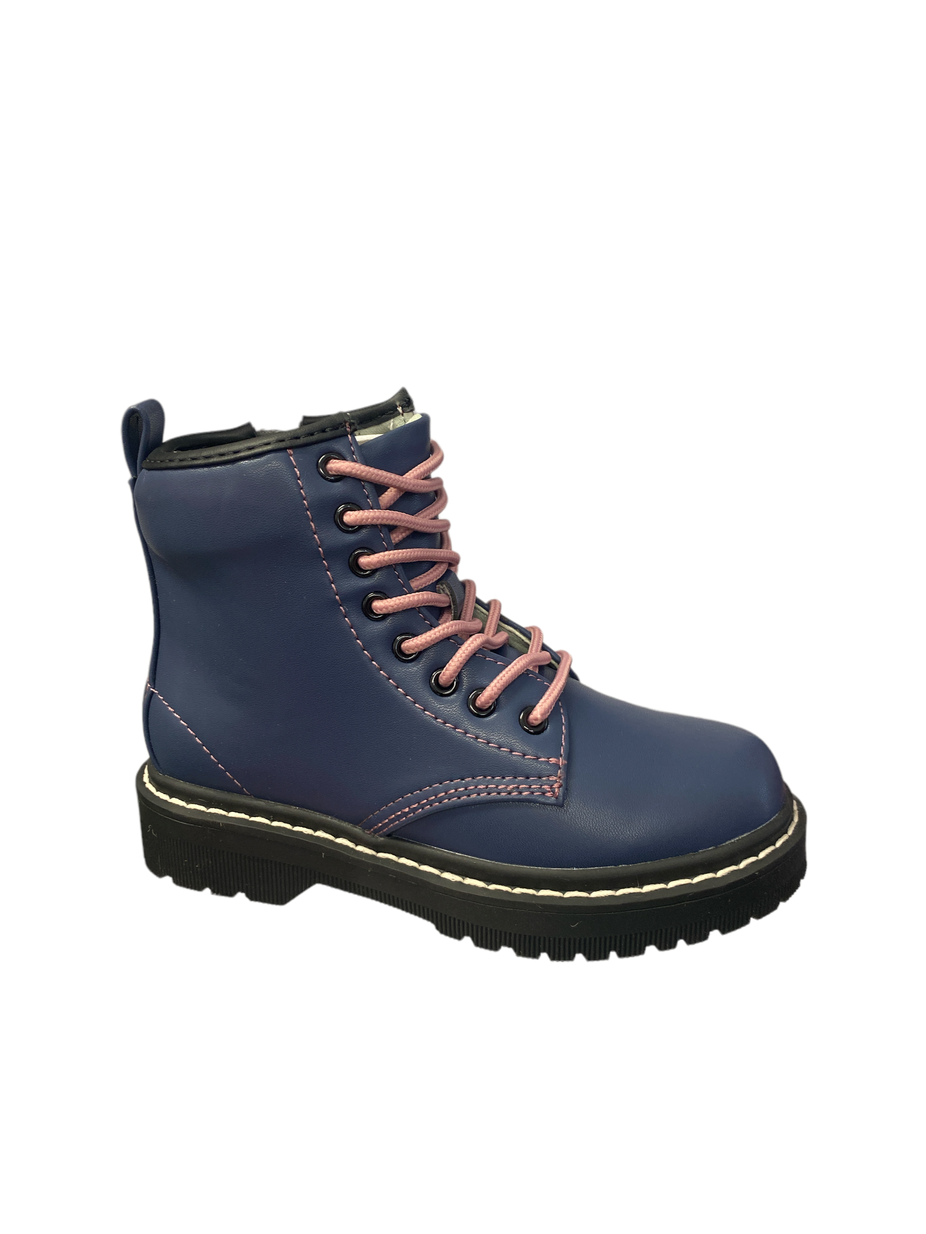 Lelli Kelly - Girls navy/pink leather boot - Doris