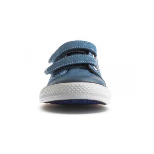 Pablosky- Boys Light Blue Denim Trainer with Velcro straps - 972410