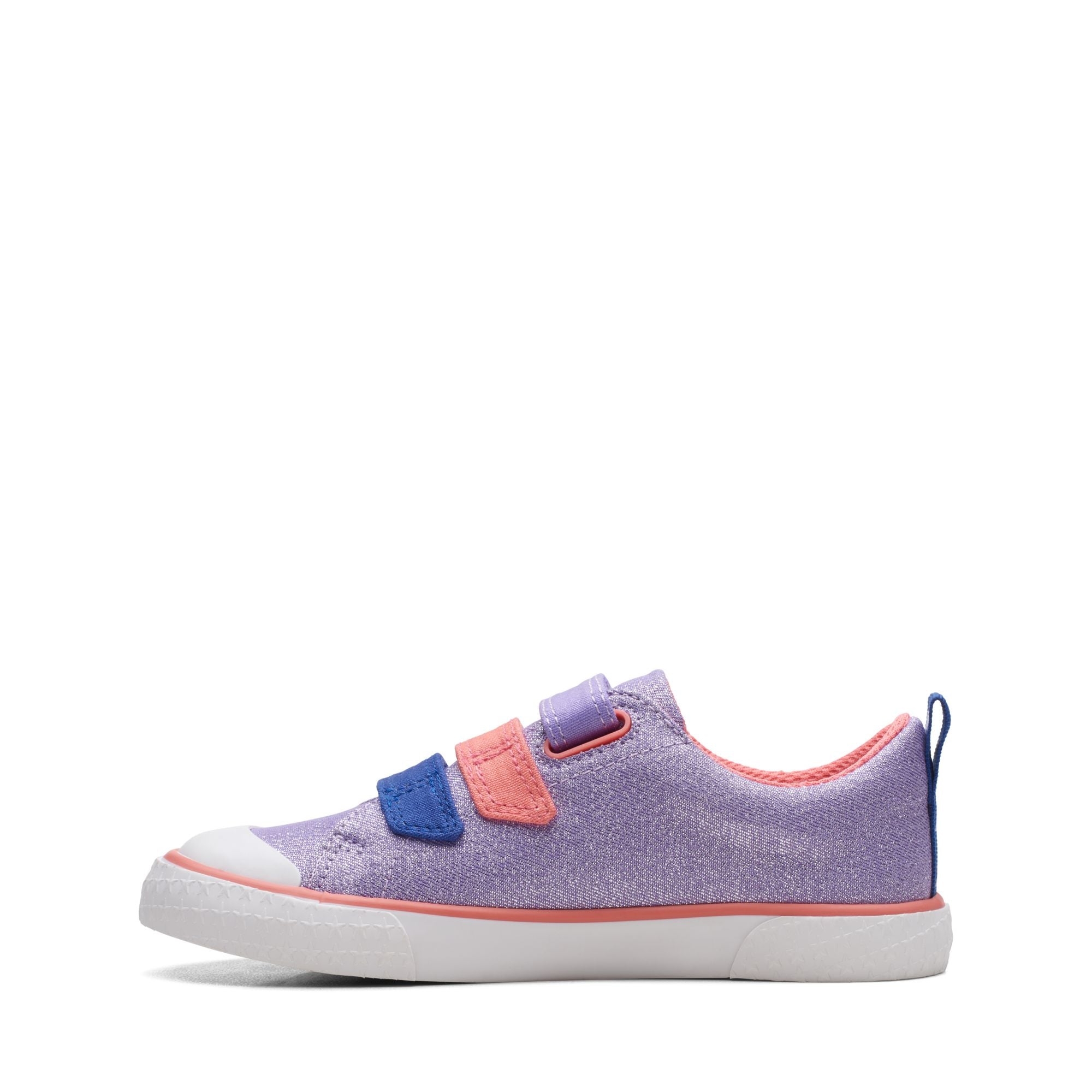 Clarks - Girls purple canvas shoe - Foxing play K