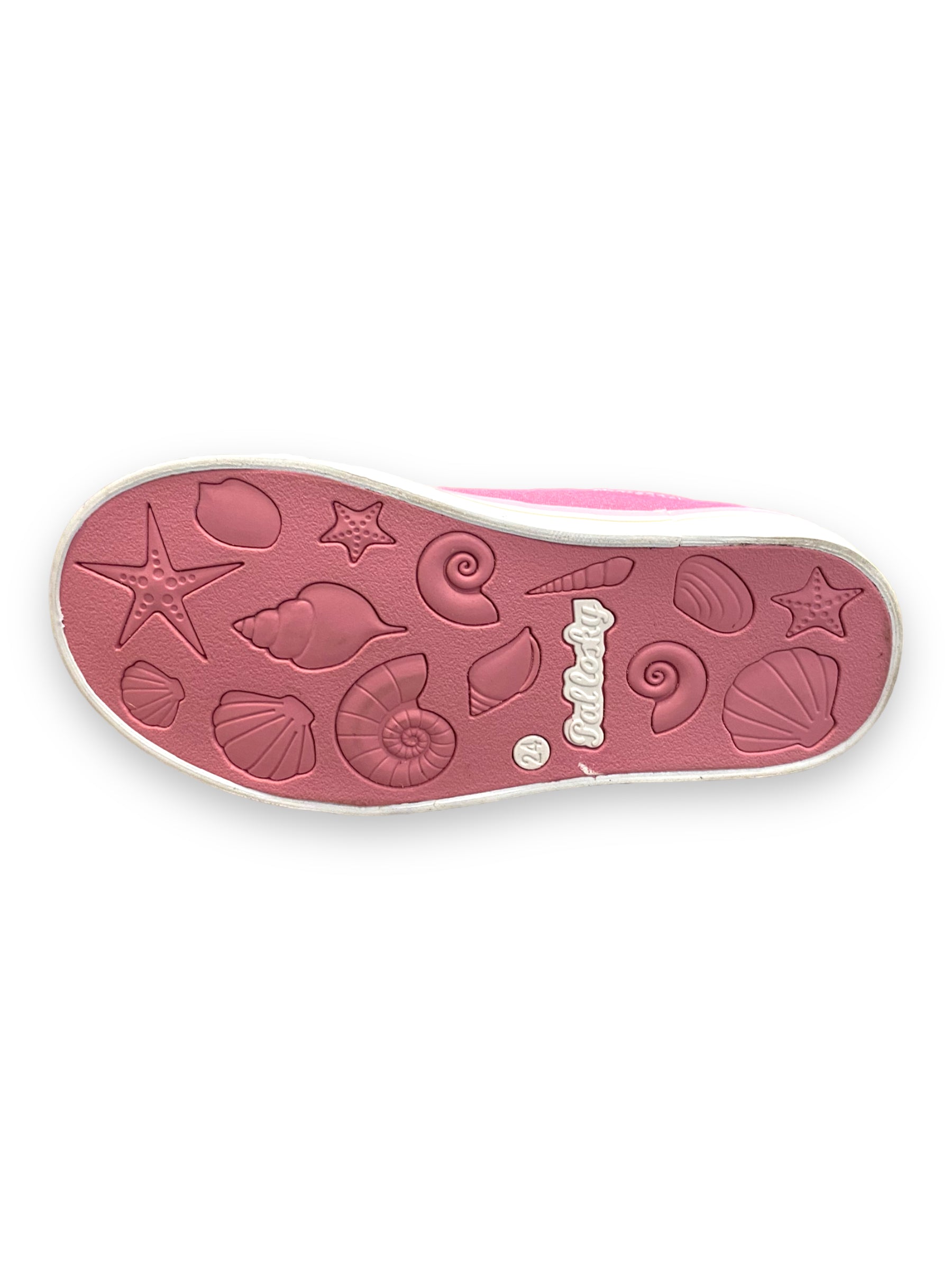 Pablosky - Girls pink canvas shoe - Canvas fucsia glitter