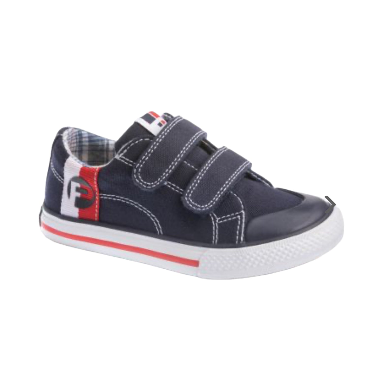 Pablosky- Boys Navy/Red Trainer with a Velcro strap