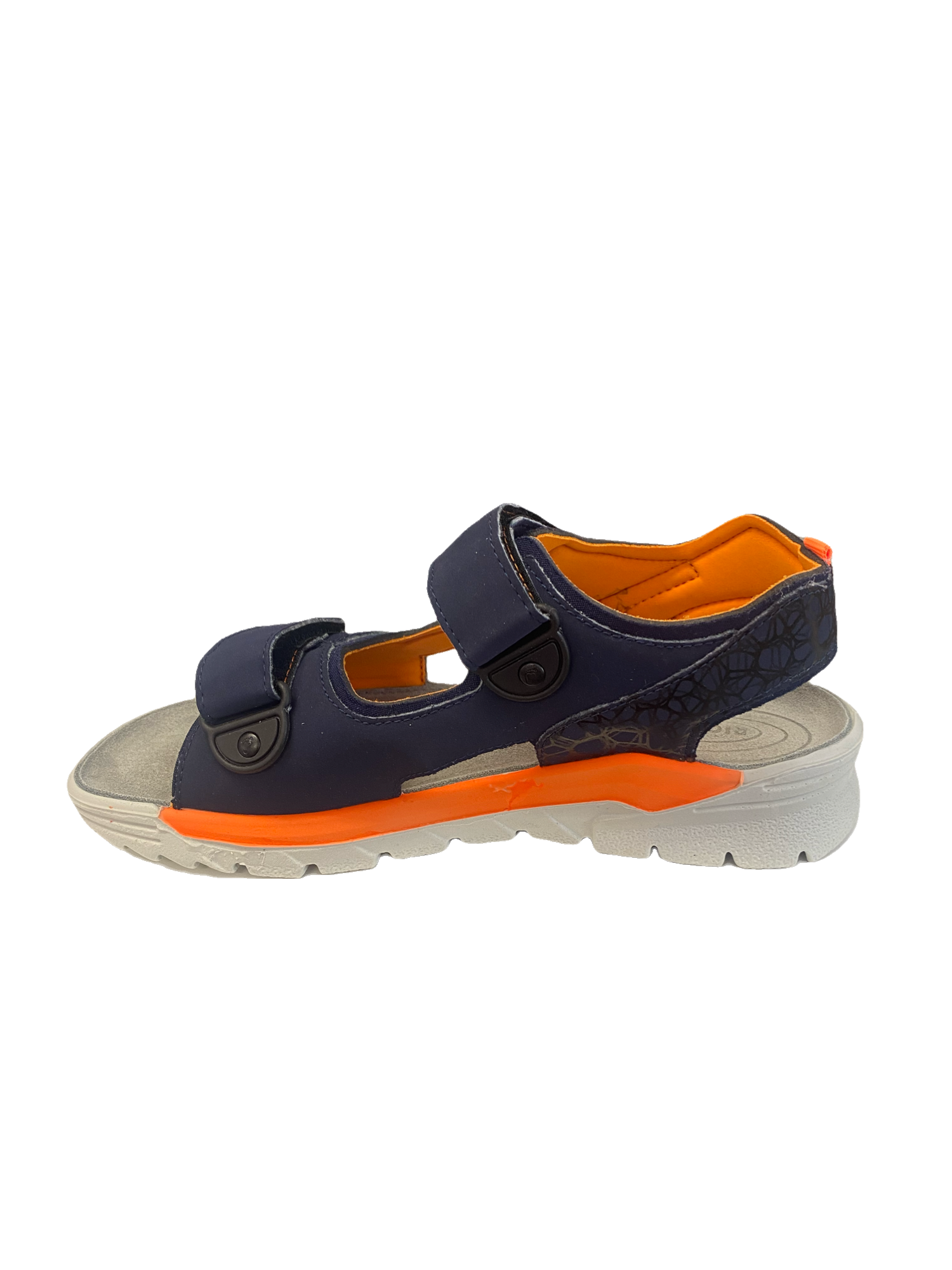 Blue and orange sandals on sale