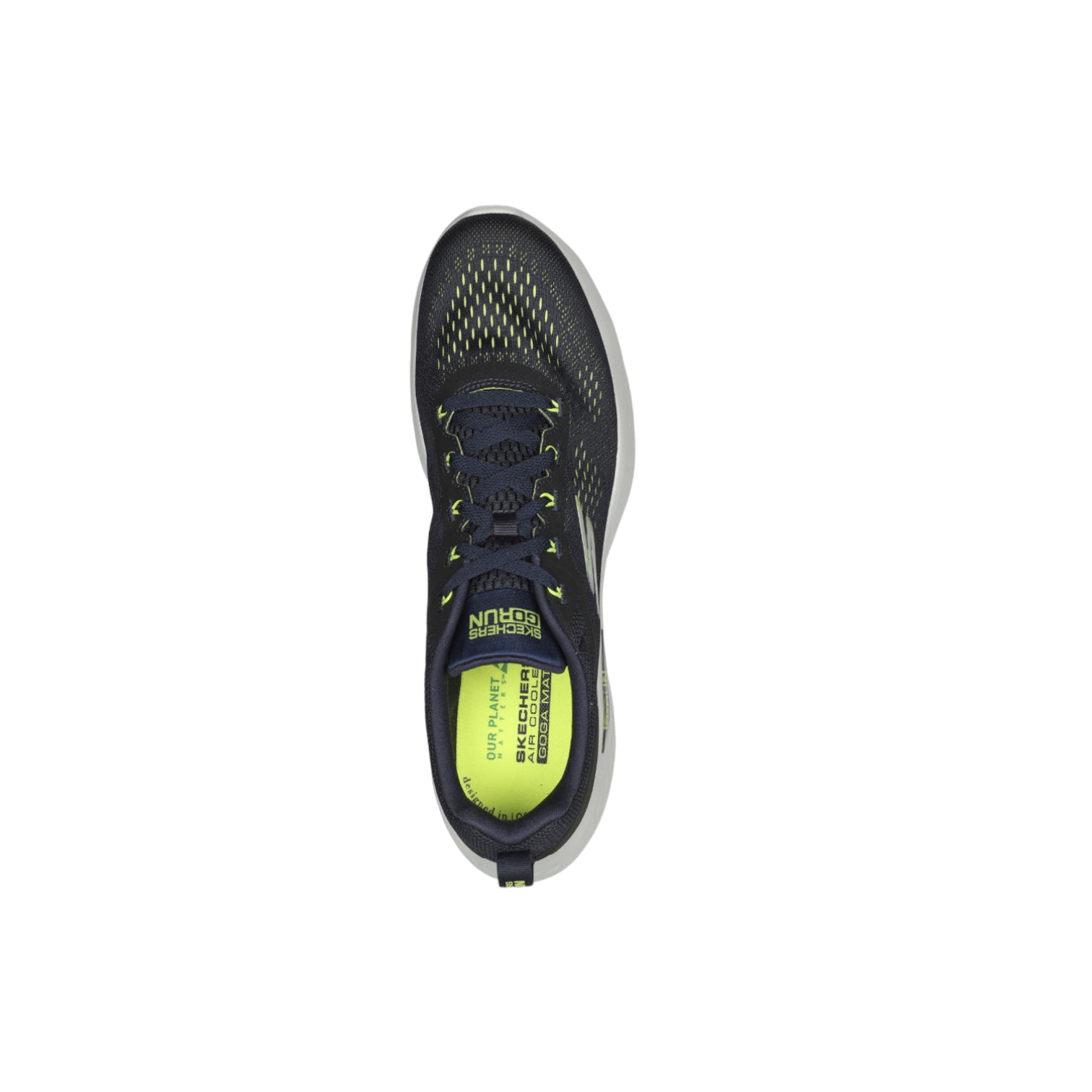 Skechers - Mens navy/lime runner - Go run lite