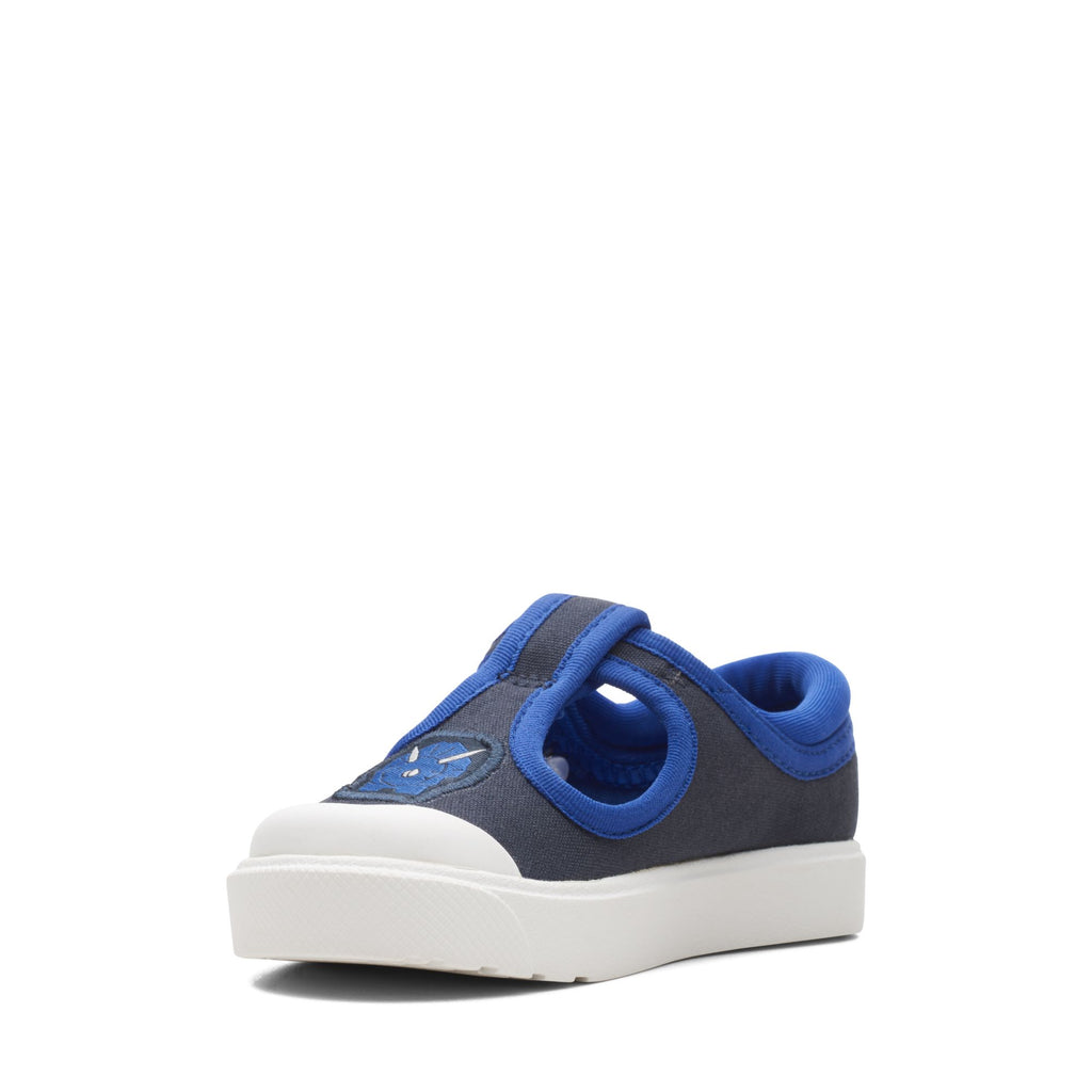 Clarks - Boys navy canvas shoe - City Dance T