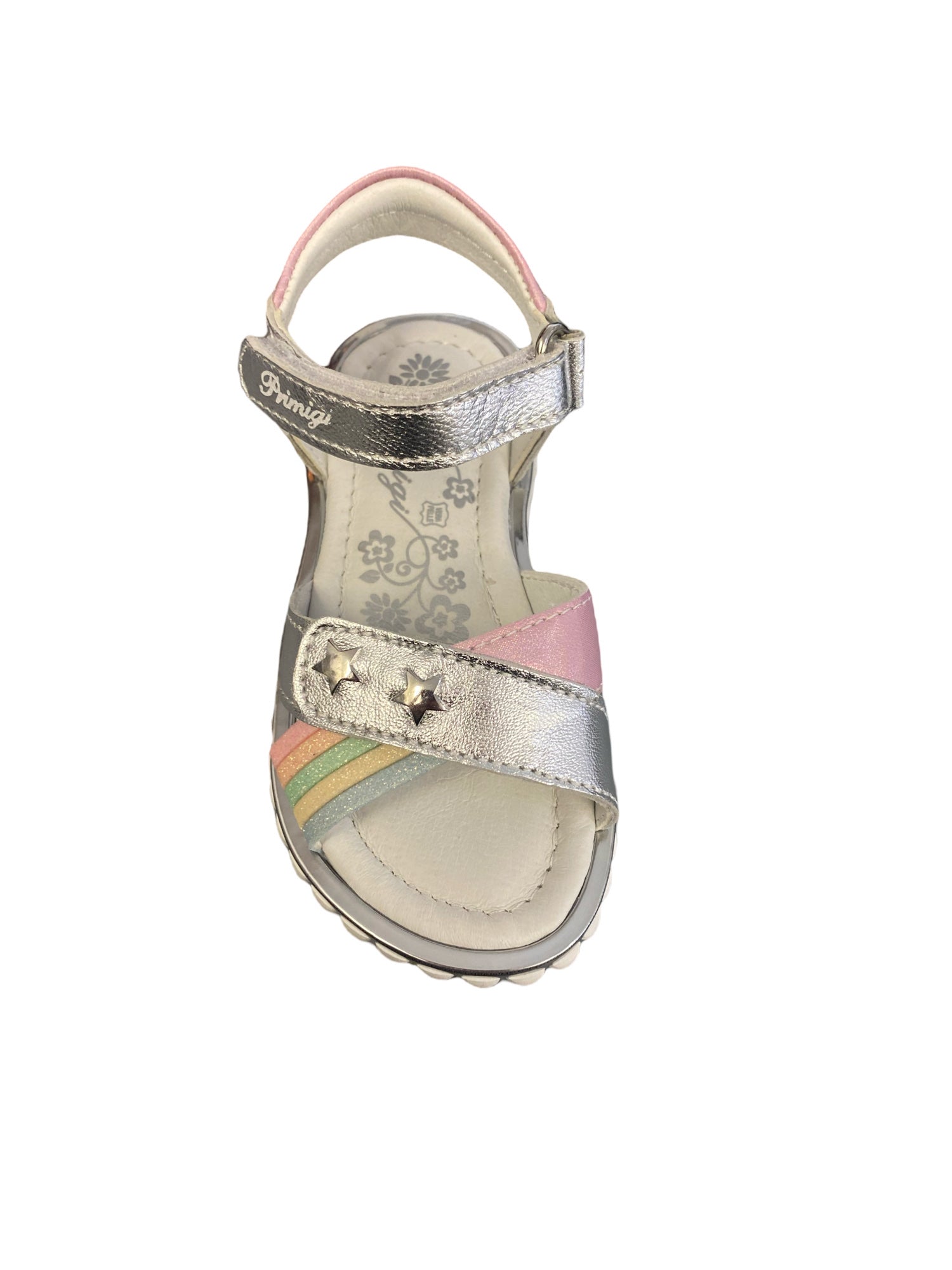 Primigi - Girls Sliver Sandal with Rainbow Strap