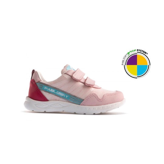 Pablosky - Girls Pink Trainer with Velcro straps - 296570