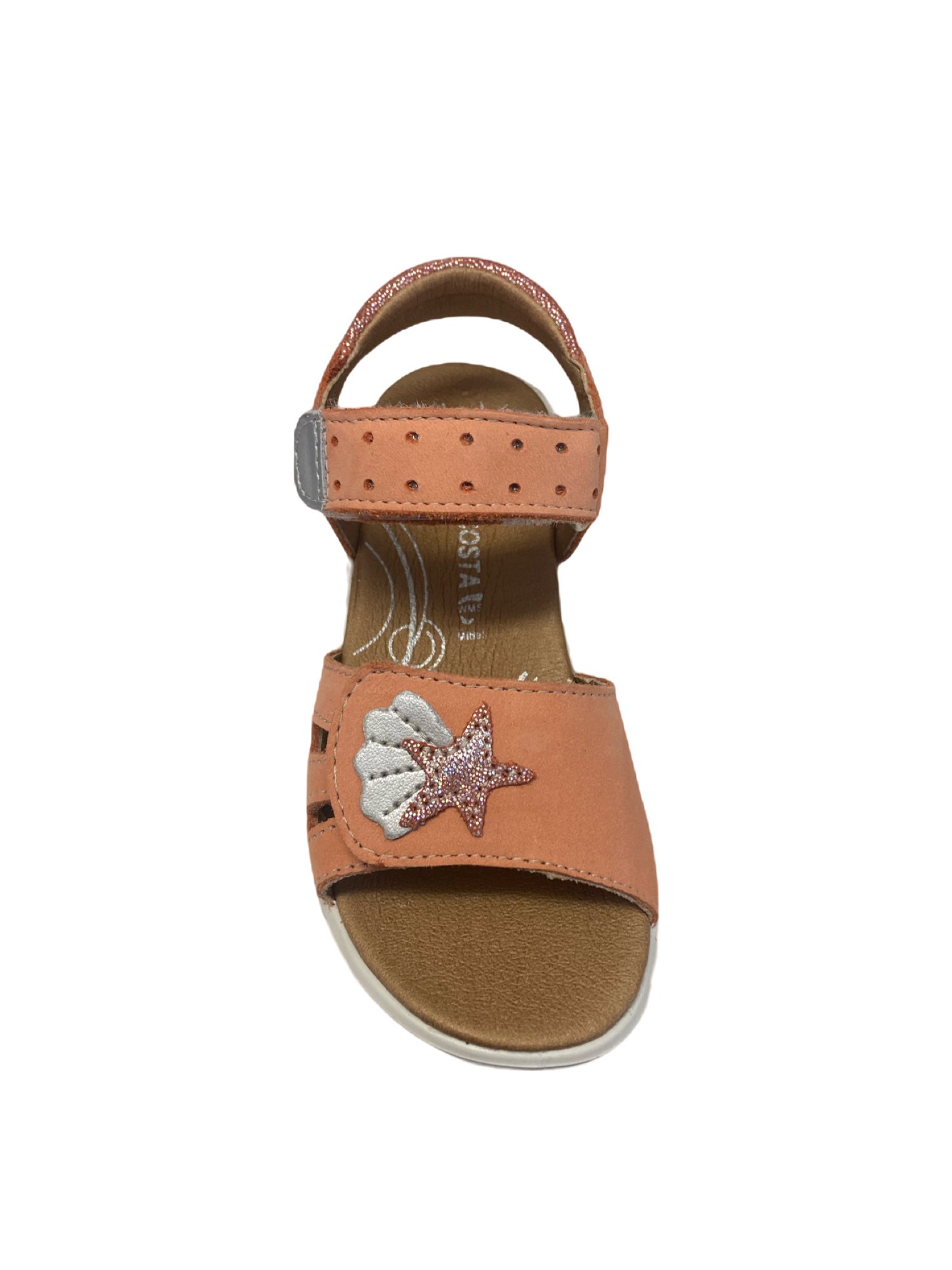 Ricosta- Girls- SARA Sandal- Peach with Star/Shell