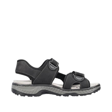 Rieker - Black mens sandal - 21760-00
