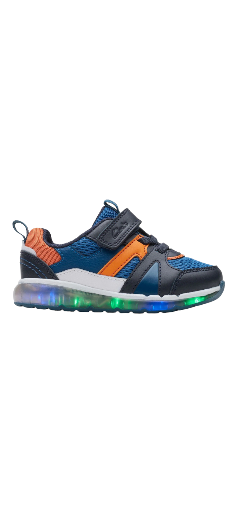 Clarks - Boys blue/orange/navy trainer - Spark flash T