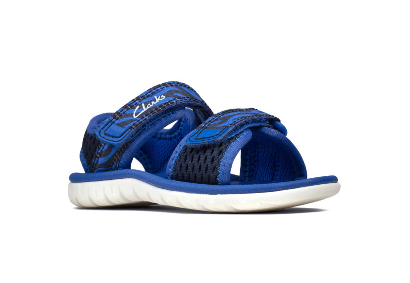 Clarks - Boys Navy Black and Blue Combi Sandal - Surfing Tide