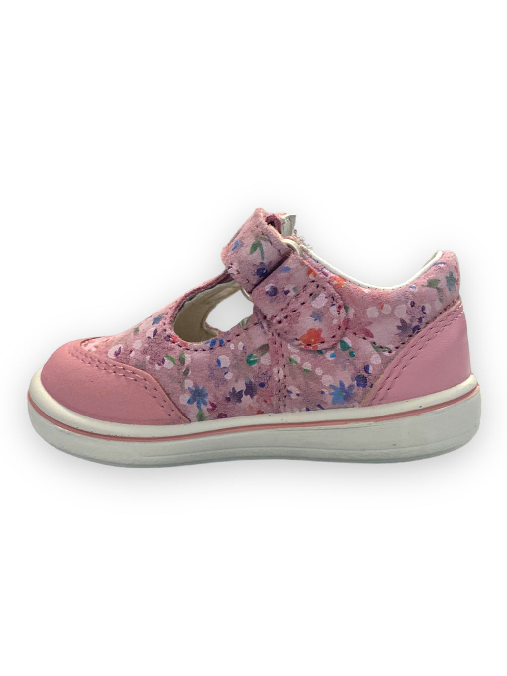 Ricosta - Girls pink, flower pattern shoe - Winnie blush