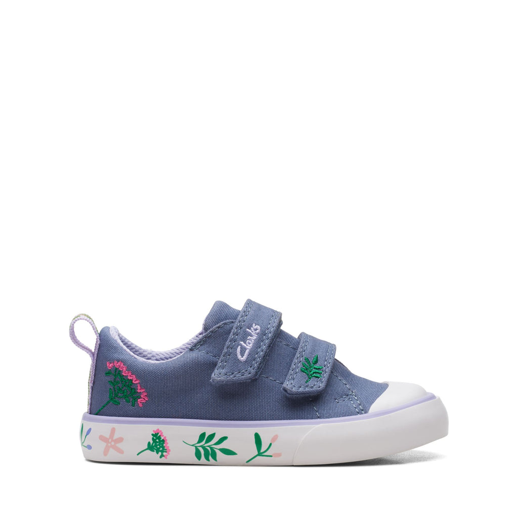 Clarks - Girls denim canvas shoe - Foxing Lo T