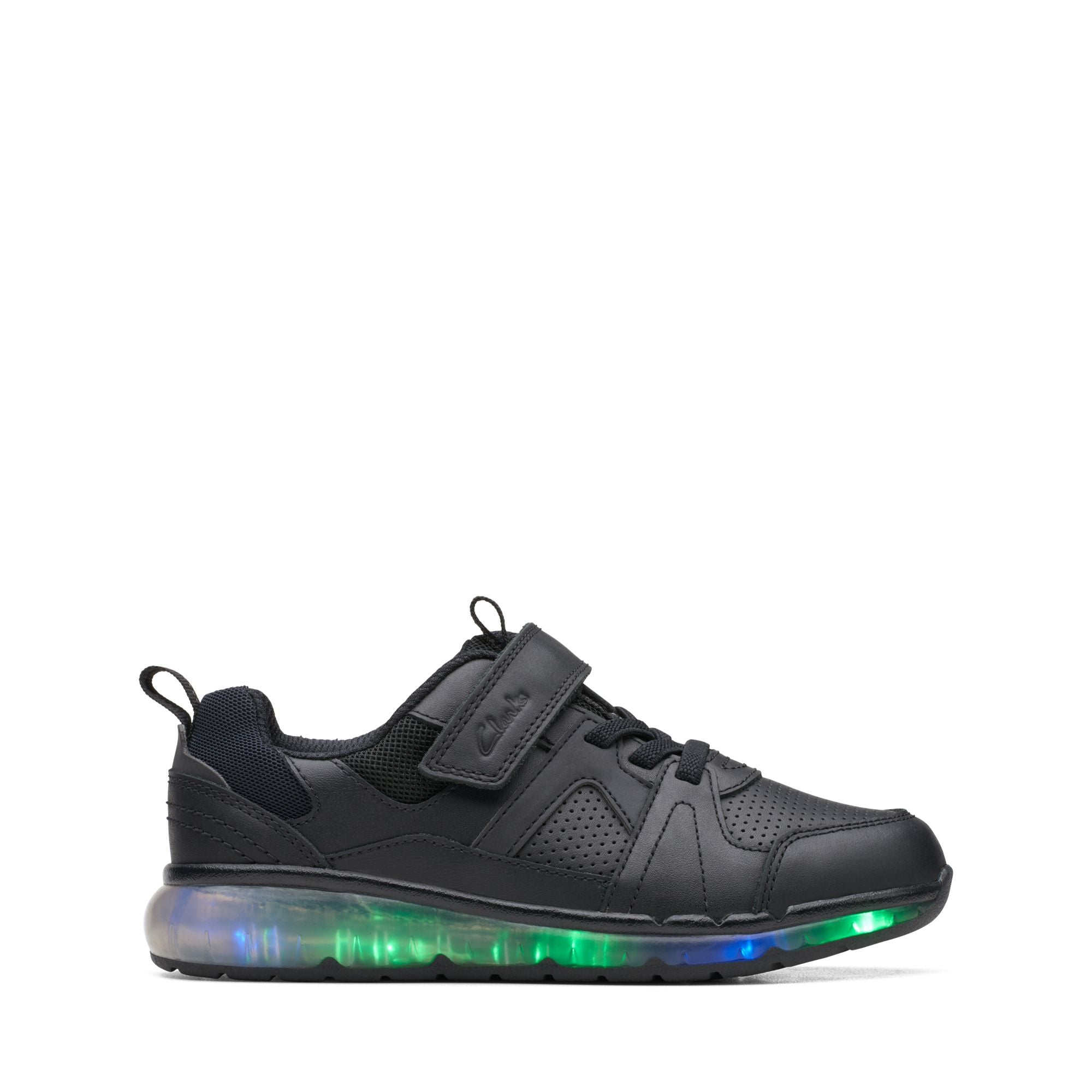 Clarks - Lightup Black School Shoes - SparkBeam0