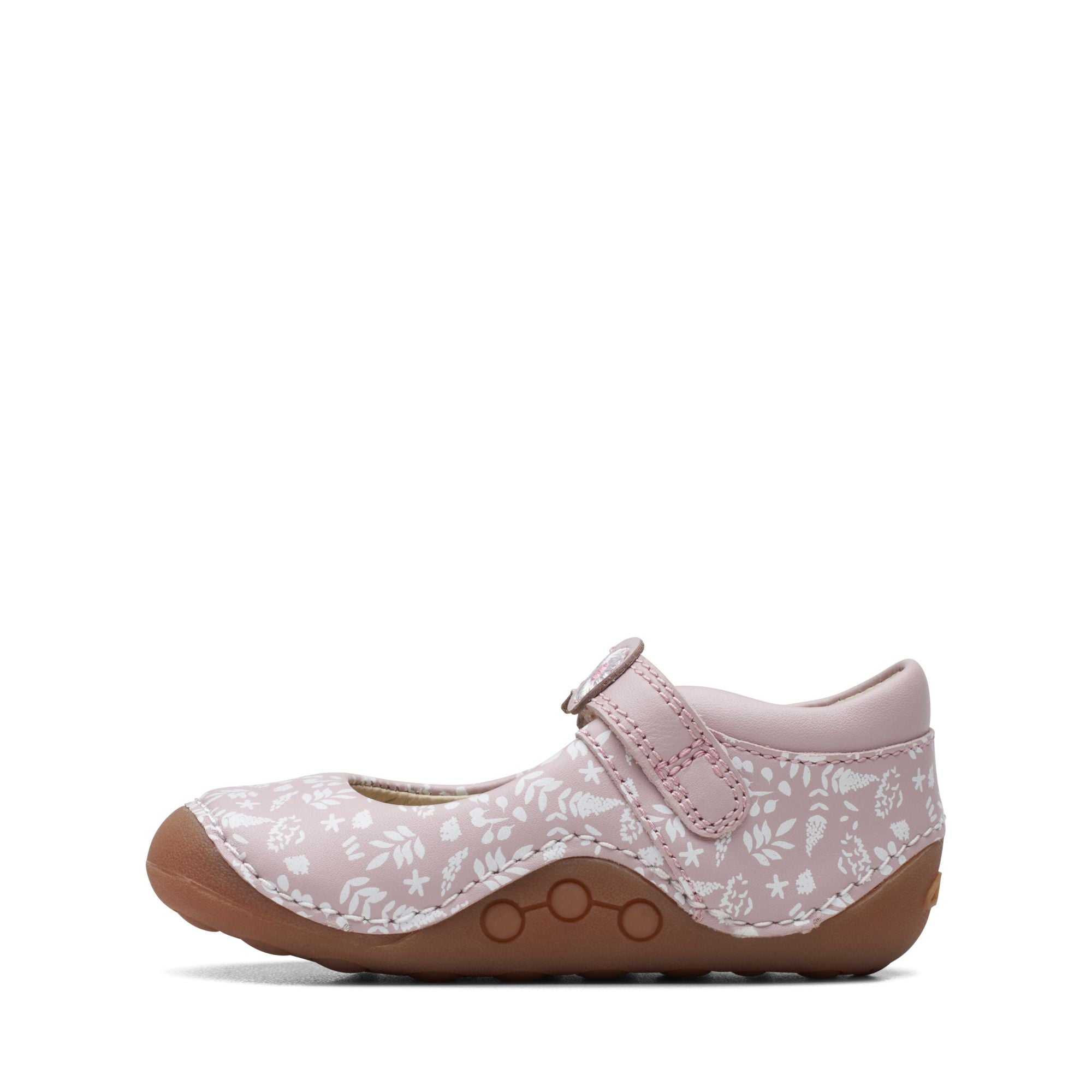 Clarks - Girls pink flower pre-Walker - Tiny Flora T