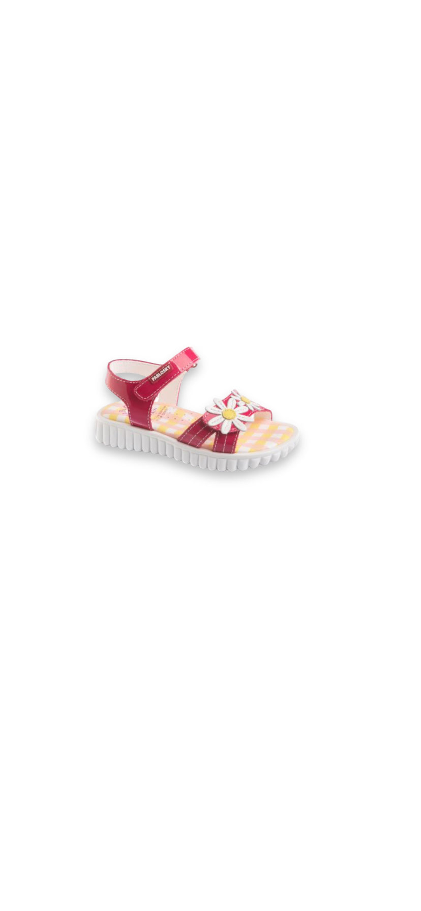 Pablosky -  Girls pink patent daisy sandal - 418769