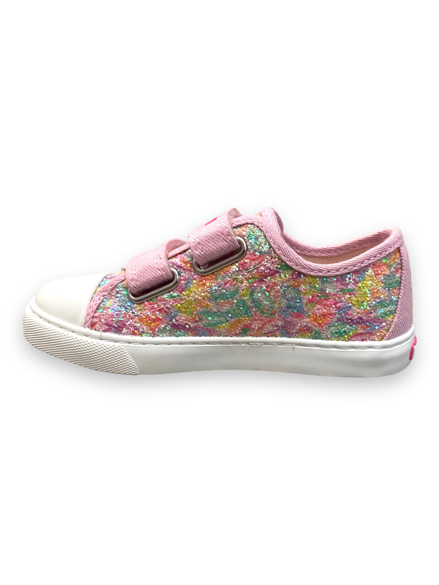 Pablosky Girls multi colour shoe Canvas pink glitter