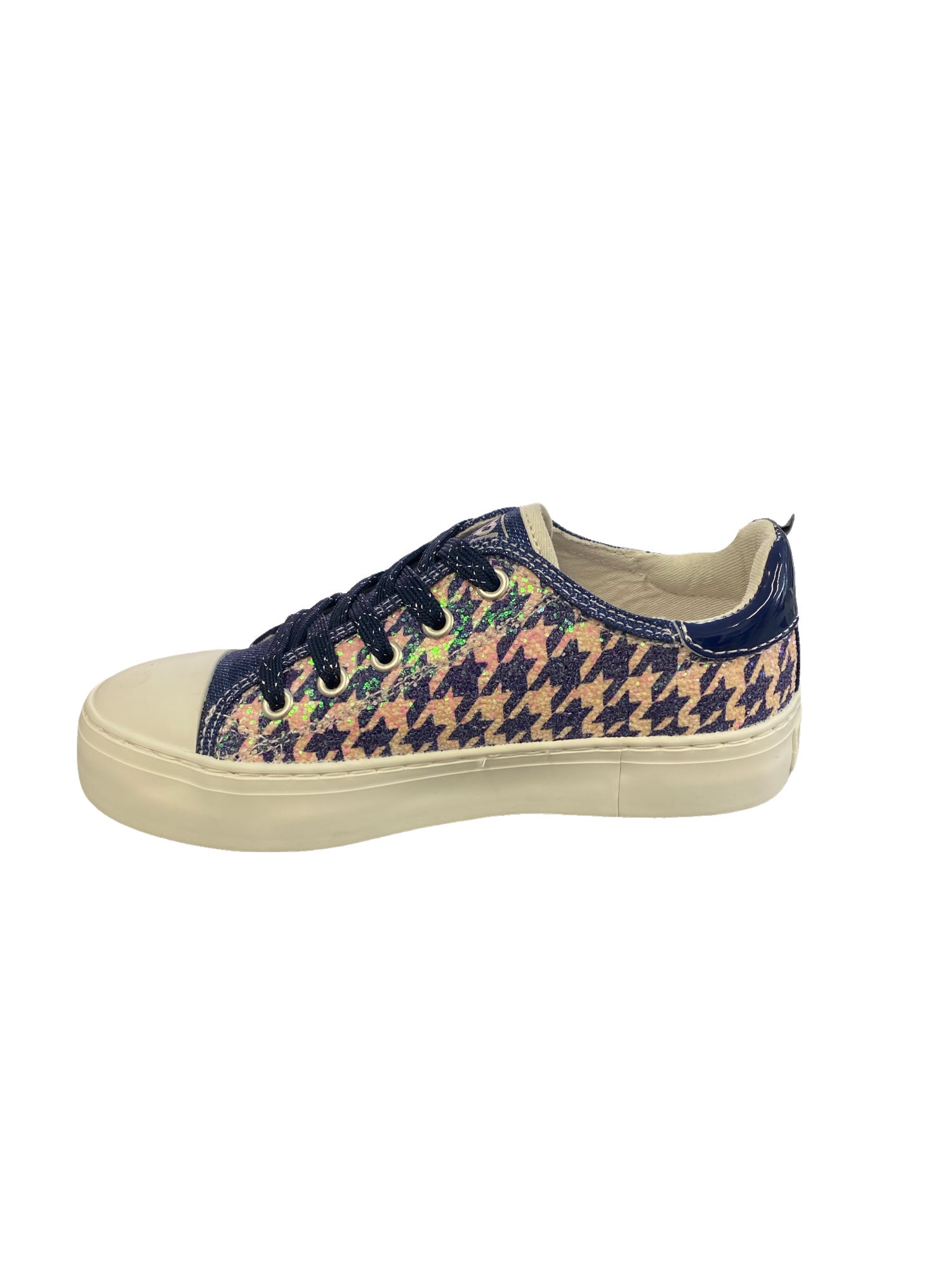 Pablosky - Girls Navy & Pink Lace Canvas Shoe