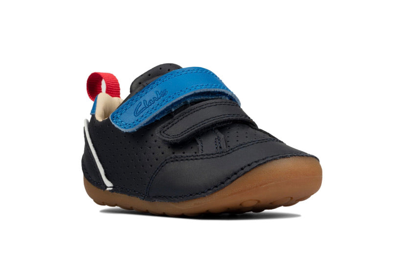 Clarks - Boys Navy Leather Pre-Walker - Tiny Sky T