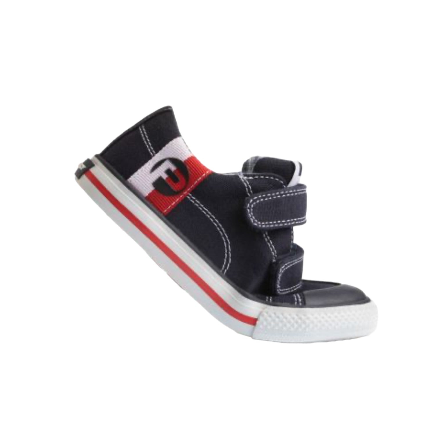 Pablosky- Boys Navy/Red Trainer with a Velcro strap