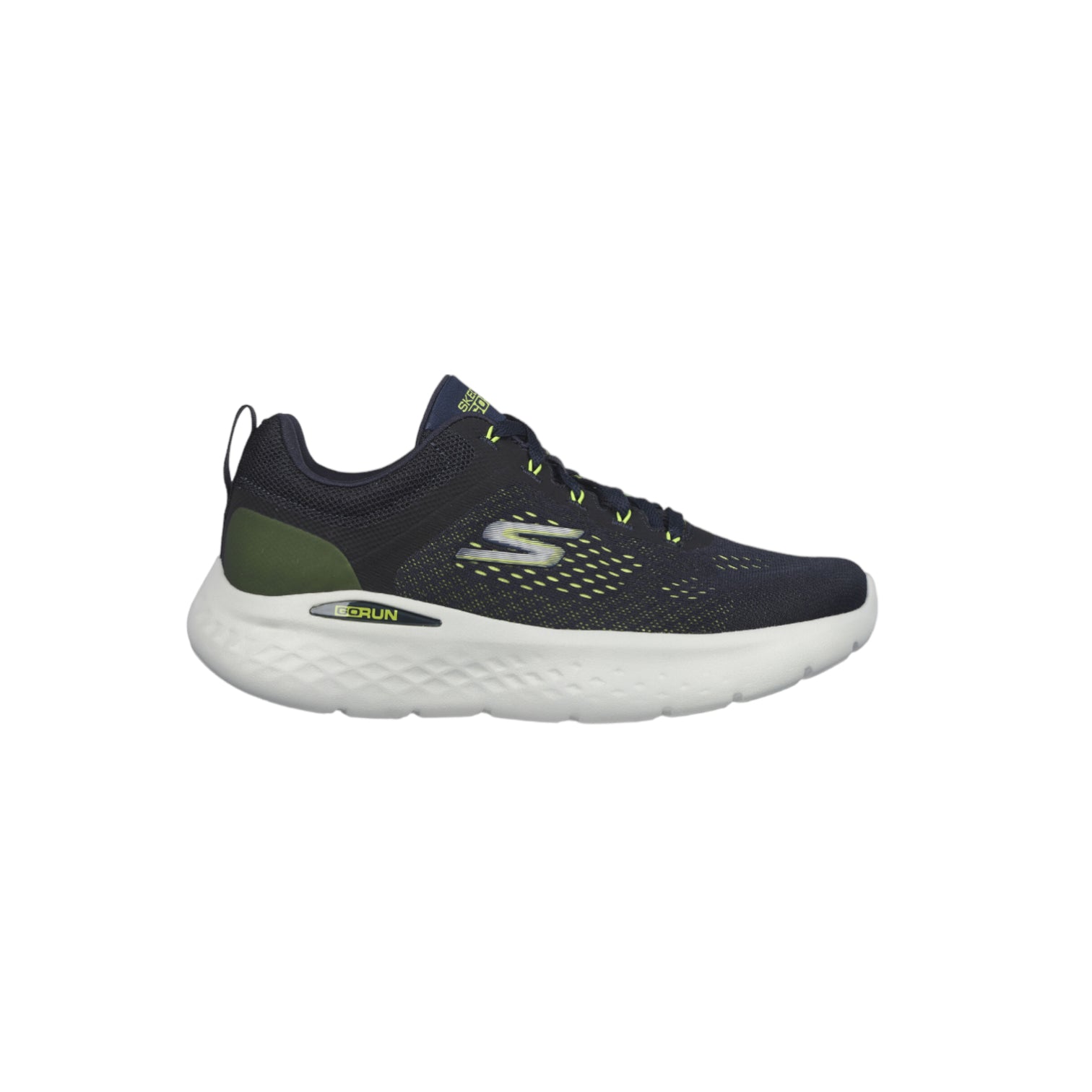 Skechers - Mens navy/lime runner - Go run lite